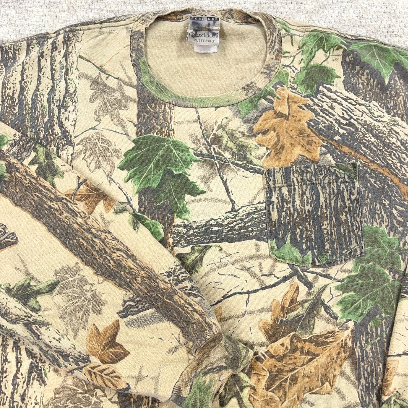 Jerzees VINTAGE Jerzees Shirt Men 3XL Long Sleeve 90s Y2K Camo Brown Cotton Polyester Jersey Logo Grungeかわ Not allowed: extra characters. Size US XXL / EU 58 / 5 - 2 Thumbnail