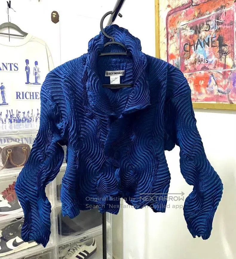 Issey Miyake Issey Miyake Mosquito Coil Bud Blue Coat Size M / US 6-8 / IT 42-44 - 3 Thumbnail