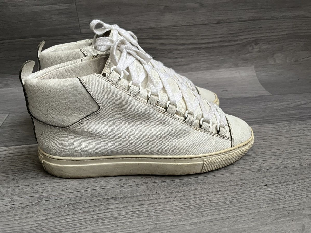 Balenciaga Balenciaga arena white hi-top leather sneakers sz39 Size US 5.5 / EU 38 - 8 Thumbnail