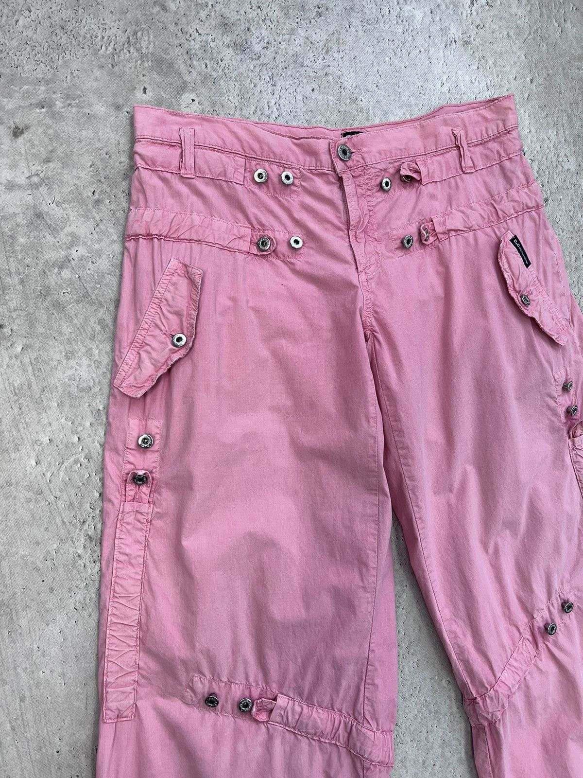 Dolce & Gabbana DOLCE GABBANA Y2K Cargo Flared Pants Parachute Bondage Size 30" / US 8 / IT 44 - 3 Thumbnail