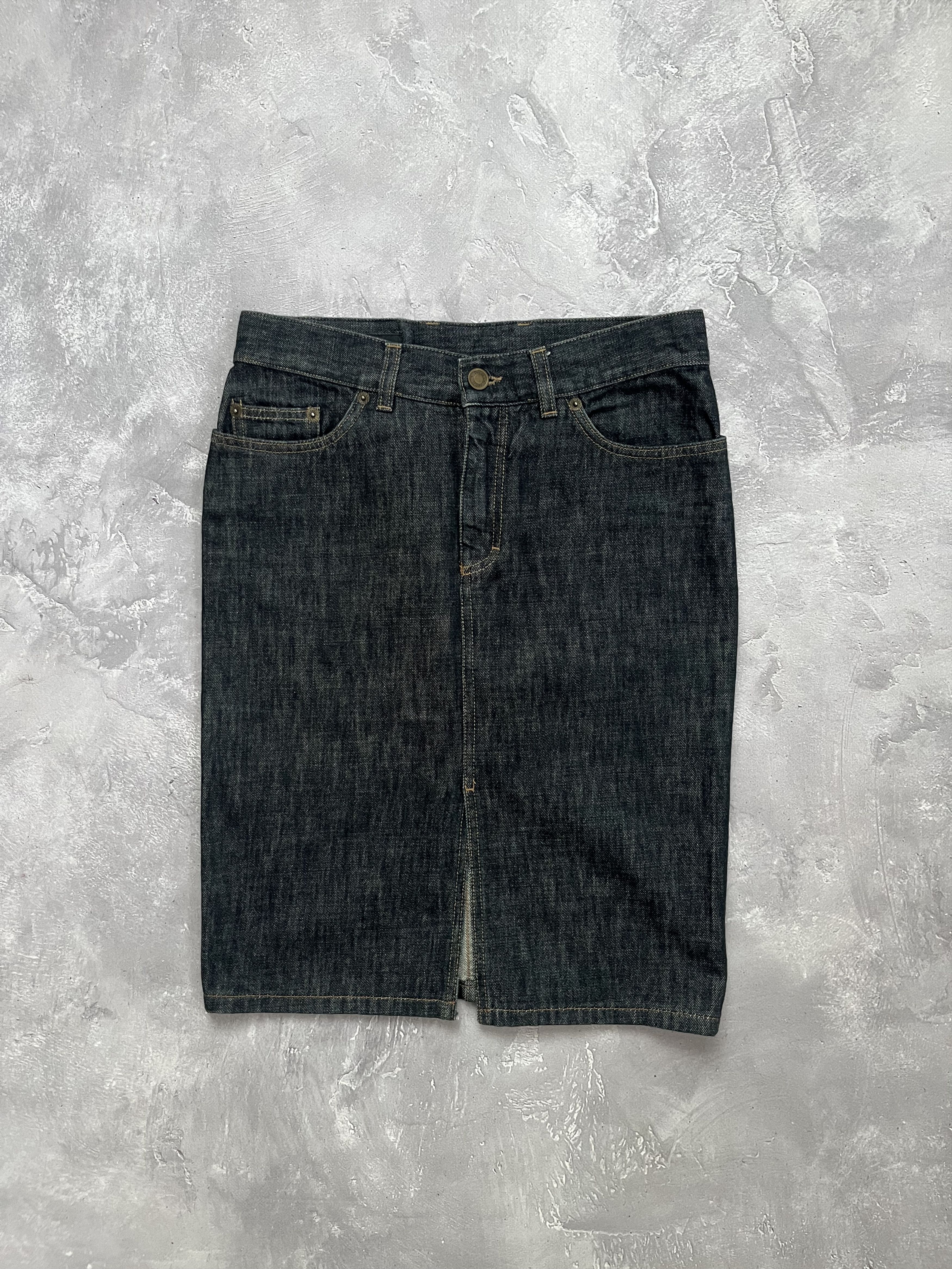 Gucci GUCCI Denim Skirt Gray Women's Size 38 Heart Logo Jeans Size 26" / US 2 / IT 38 - 2 Thumbnail