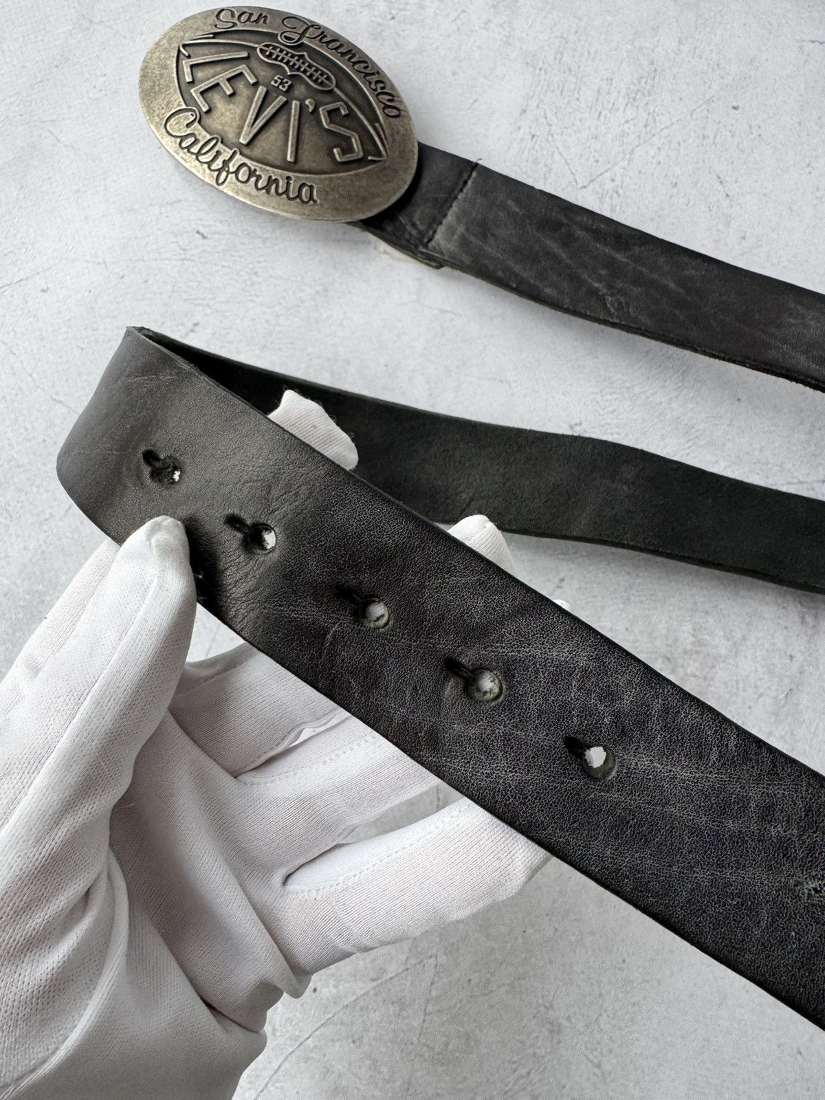 Levi's × Vintage Levi’s Buckle Belt Leather Vintage Size ONE SIZE - 5 Thumbnail