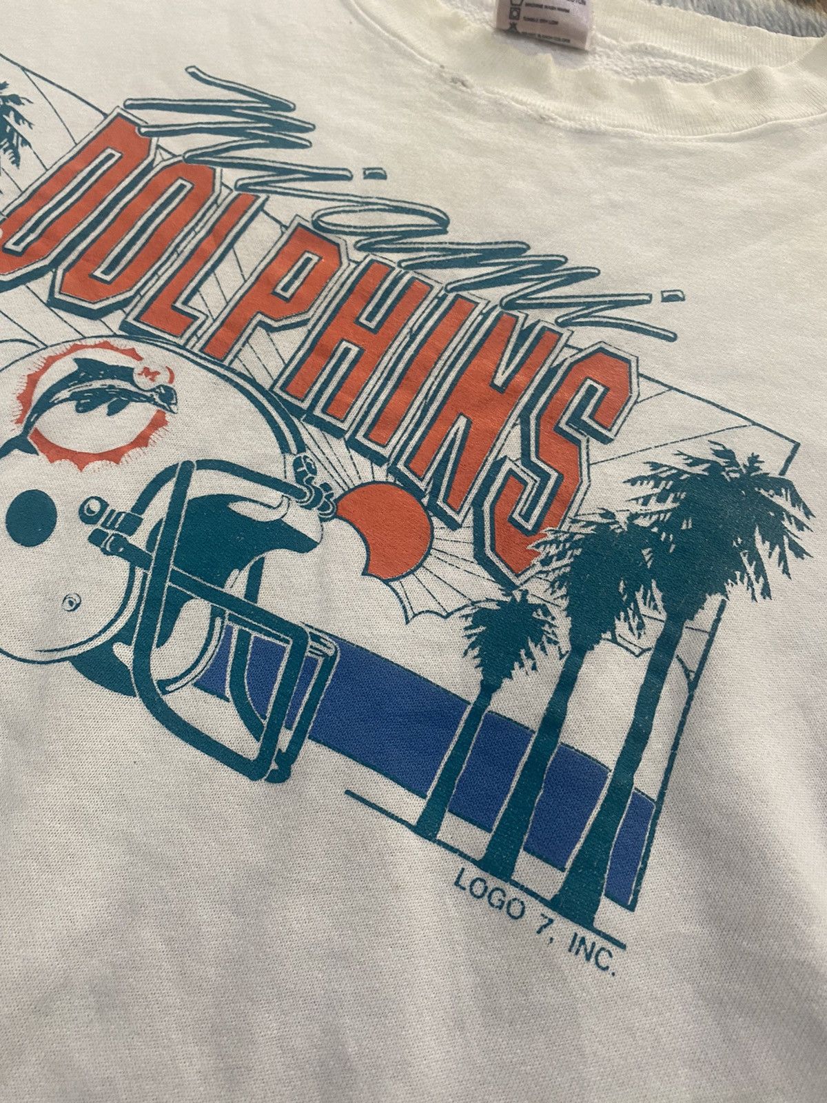 NFL VINTAGE 80s MIAMI DOLPHIN NFL BIG LOGO SWEATSHIRT ONEITA TAG Size US L / EU 52-54 / 3 - 5 Thumbnail