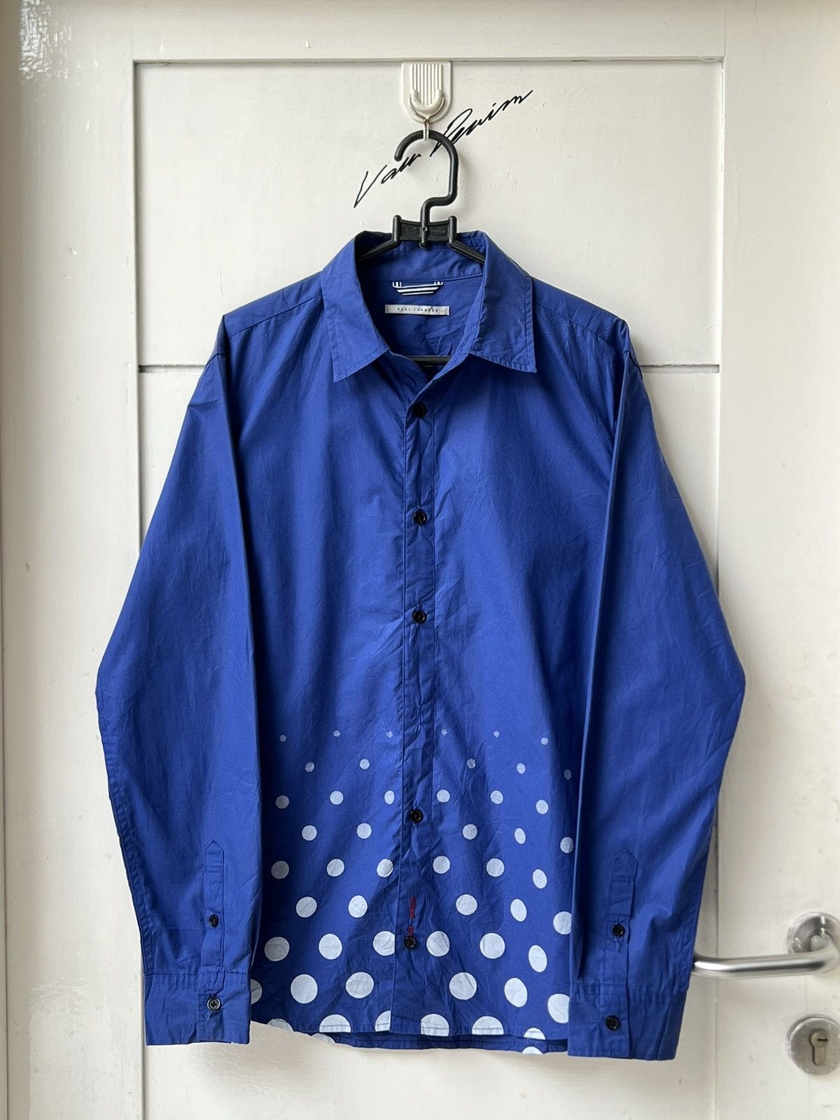 Tornado Mart BLUE TORNADO Polka Dot Motive Shirt Size US S / EU 44-46 / 1 - 11 Thumbnail