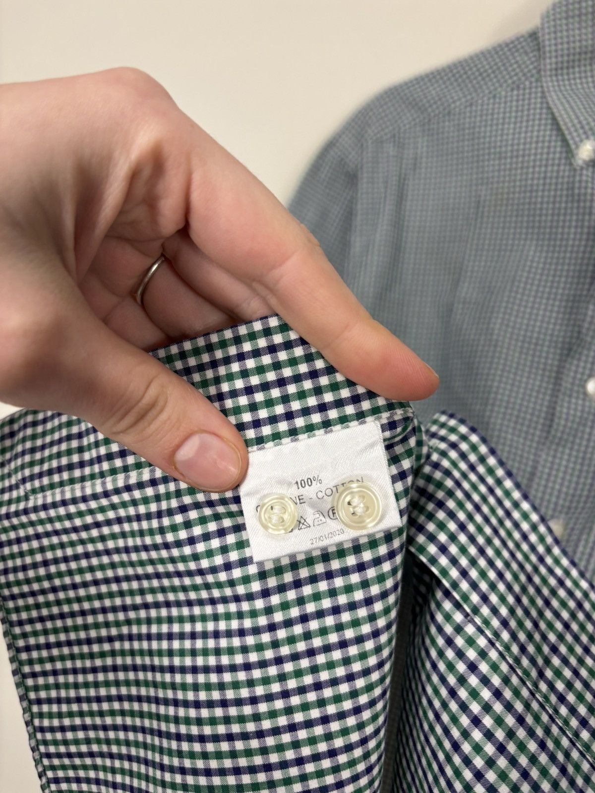Other Bruli Swiss Made Men’s Gingham Check Short Sleeve Shirt Size US L / EU 52-54 / 3 - 12 Thumbnail