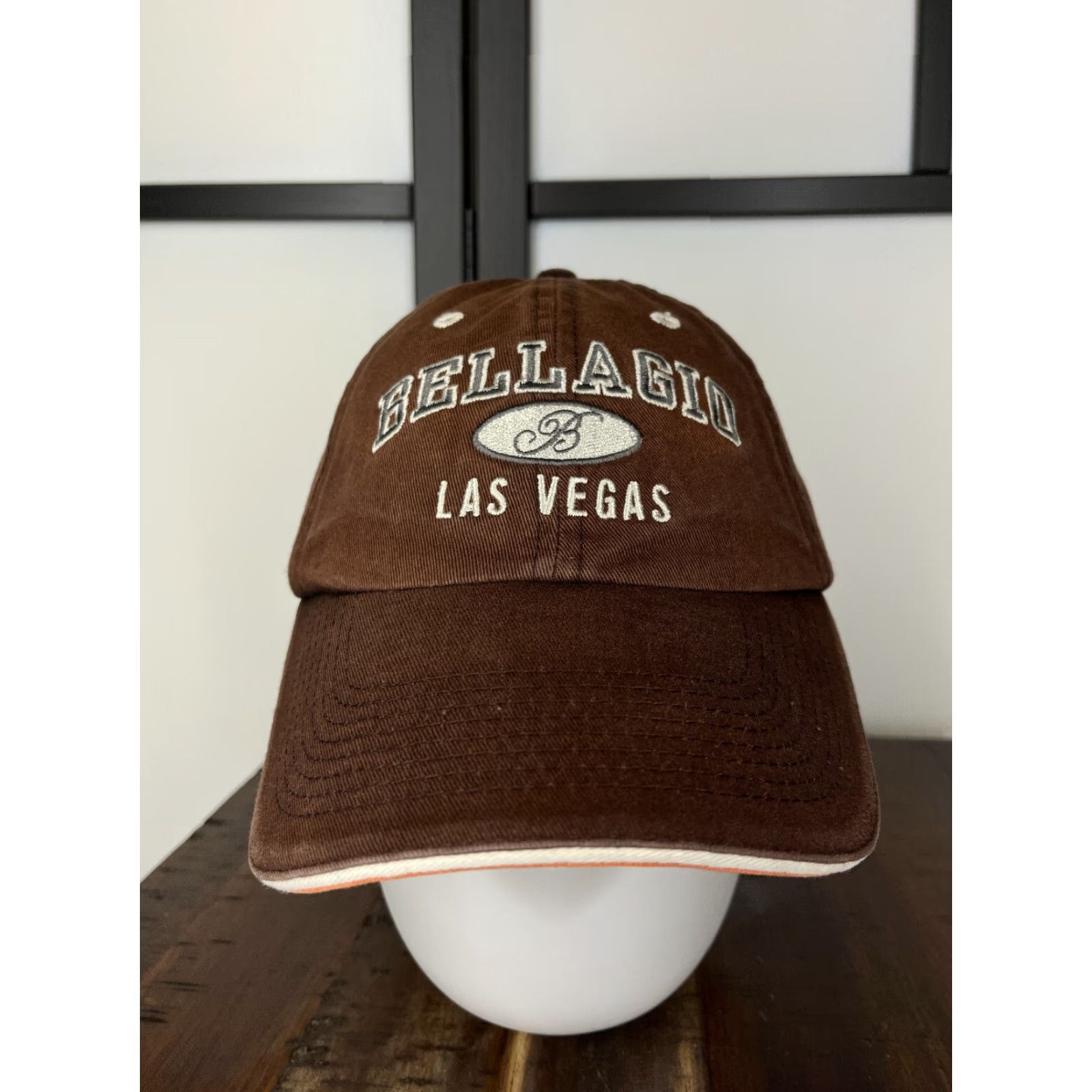 Vintage Bellagio Hat Cap Baseball Cap Adjustable One Size Adult Brown 100% Cotton Twill Men Mens Cap Hat Brown Bellagio Cap Size ONE SIZE - 2 Thumbnail