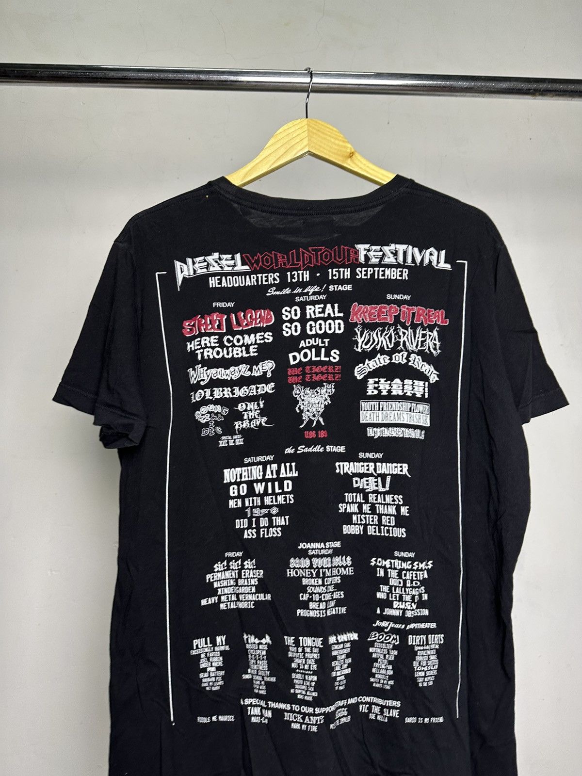 Diesel × If Six Was Nine × Le Grande Bleu (L.G.B.) Diesel World Tour Gothic Punk Tshirt Size US M / EU 48-50 / 2 - 5 Thumbnail