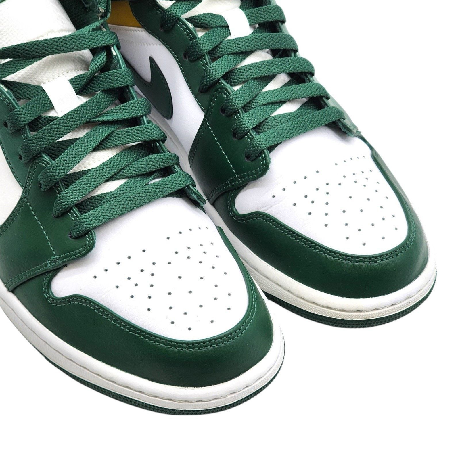 Jordan Brand 1 Mid 554724-371 Leather Sneakers Noble Green US 11 Size US 11 / EU 44 - 8 Thumbnail