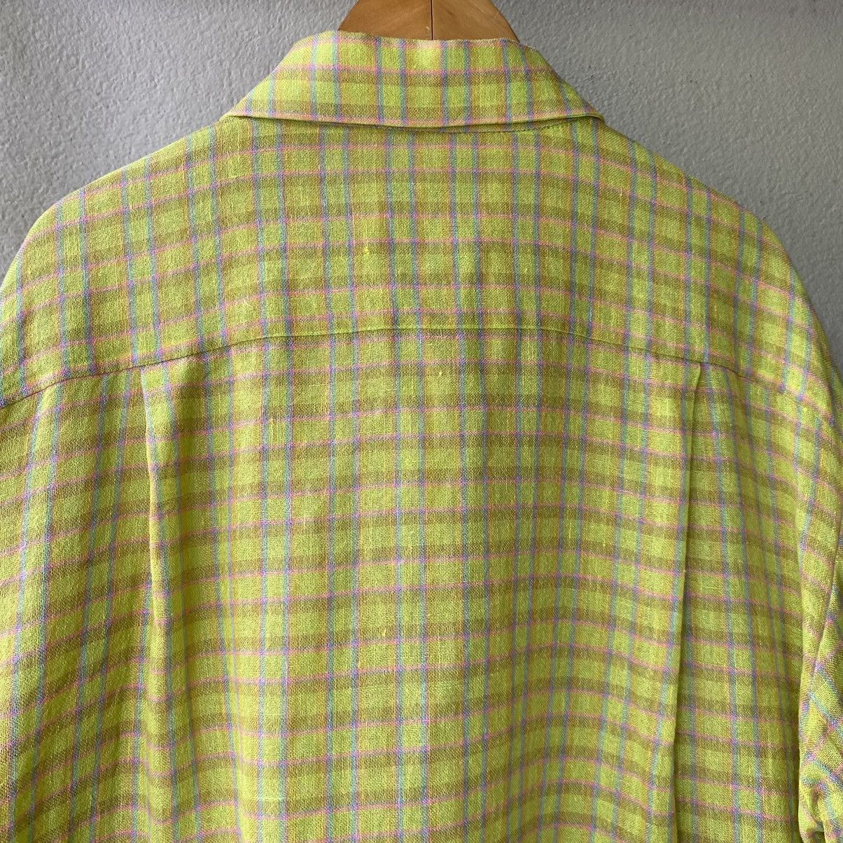 Chloe Chloe Yellow Green Plaid Button-Up Shirt Size M / US 6-8 / IT 42-44 - 9 Thumbnail