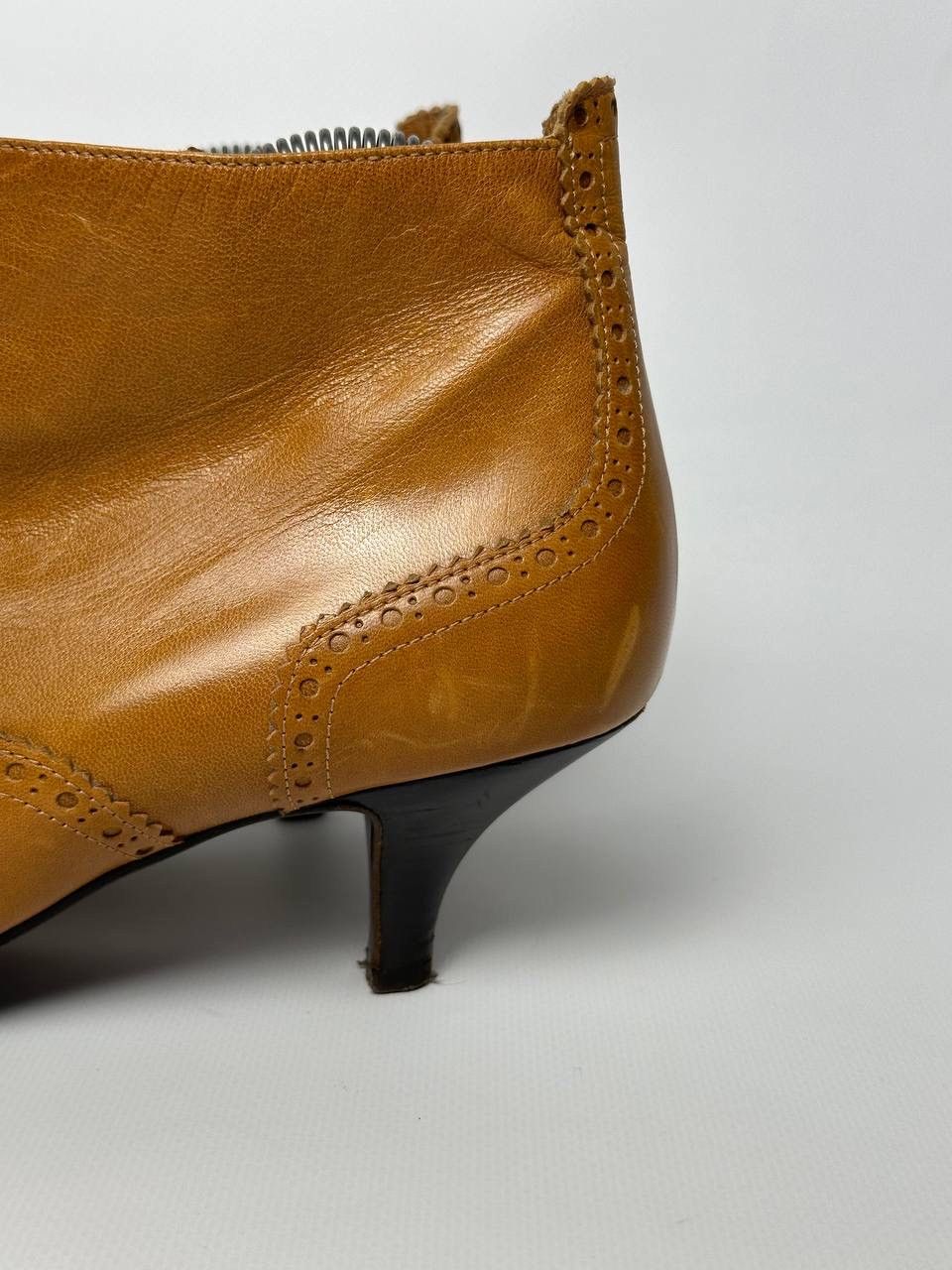 Veronique Branquinho Veronique Branquinho Brown Leather Ankle Boot Size US 8 / IT 38 - 9 Thumbnail