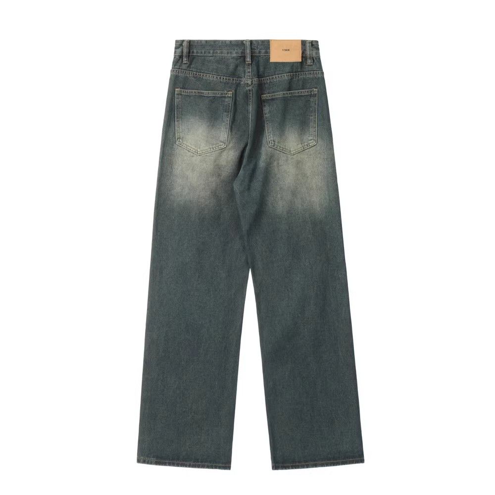 Japanese Brand × Jean Washed distressed design pocket loose straight casual jeans Size US 32 / EU 48 - 2 Thumbnail