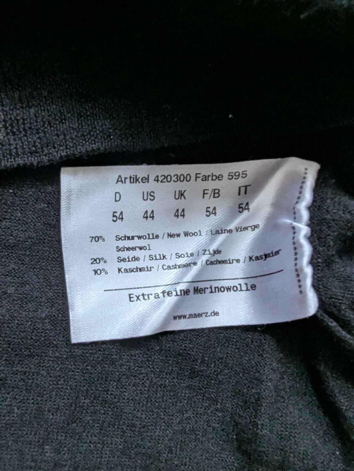 Vintage Maerz Men Merino Wool Cashmere Silk Black Sweater Size 54 Size US L / EU 52-54 / 3 - 5 Thumbnail