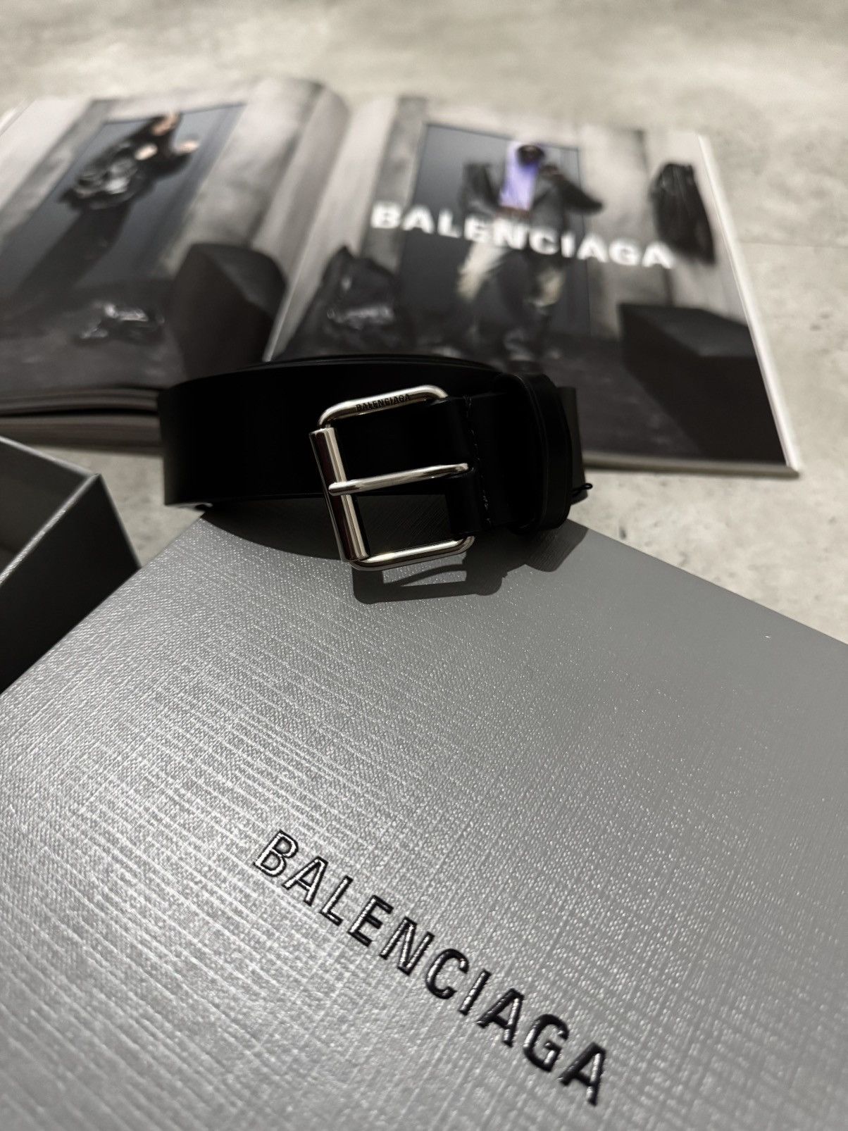 Balenciaga silver belt