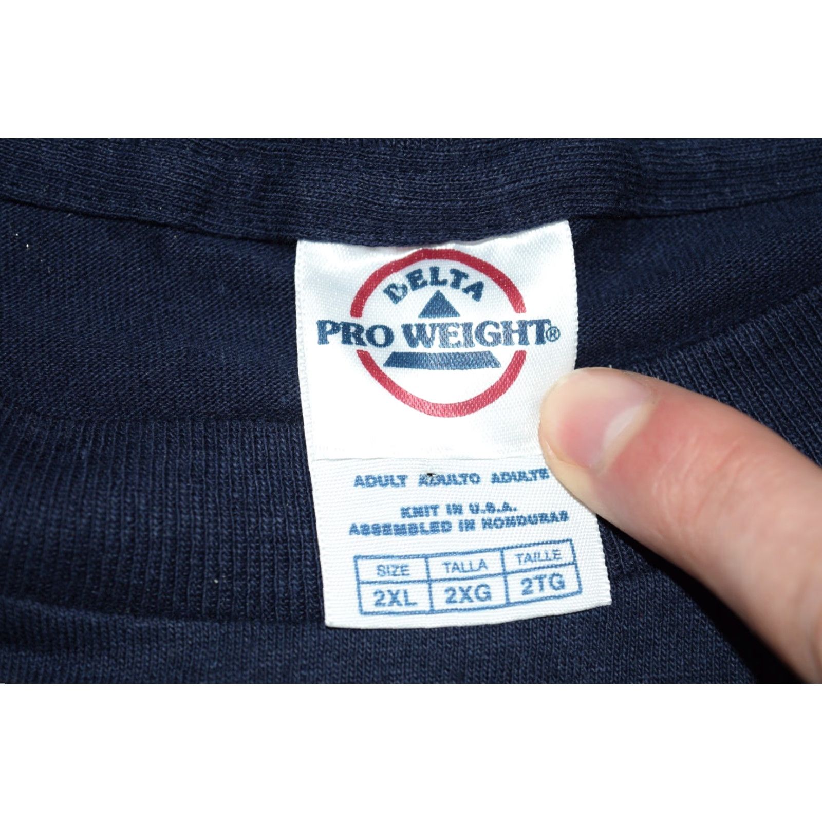 Vintage VINTAGE DELTA PRO WEIGHT BUSH'S AMERICA TEE 2XL NAVY BLUE POLITICAL INFLATION GAS 90s Mens Size US XXL / EU 58 / 5 - 4 Thumbnail