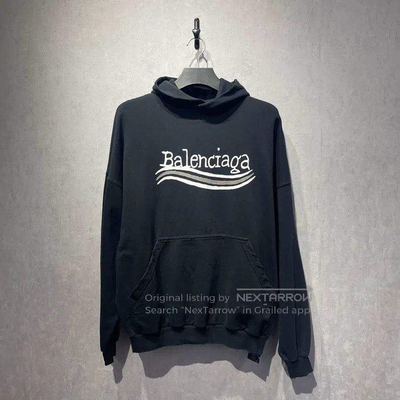 Balenciaga Coke Hand-Drawn Logo Printed Hooded Sweatshirt