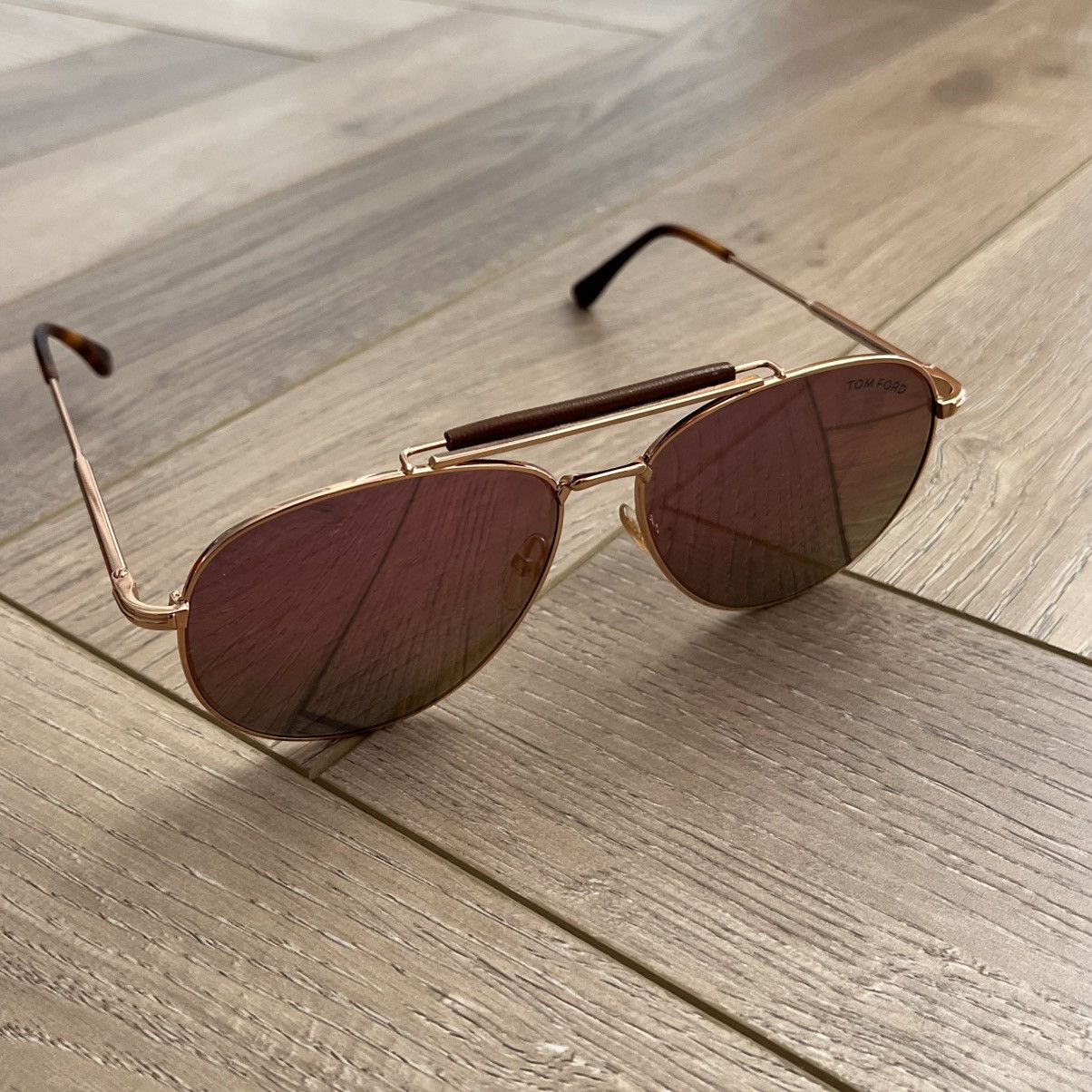 Tom Ford Tom Ford Aviator Sunglasses Rose Gold Size ONE SIZE - 7 Thumbnail