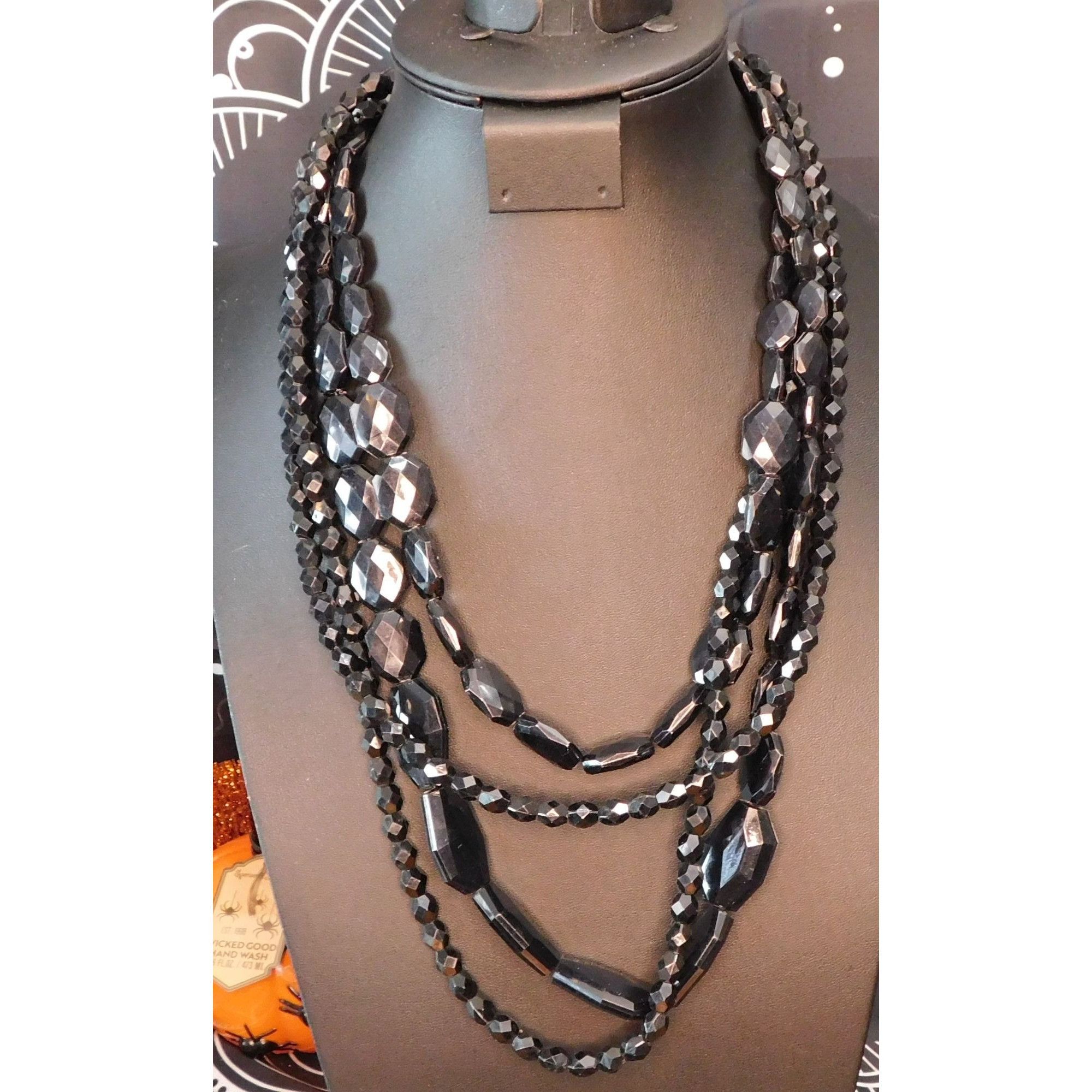 Other Glam Goth Chunky Beaded Multilayer Necklace Size ONE SIZE - 1 Thumbnail