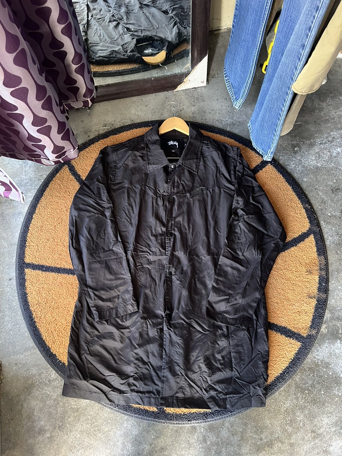 Stussy 🔥Stussy Black Small Logo Long Button Jacket Size US M / EU 48-50 / 2 - 2 Thumbnail