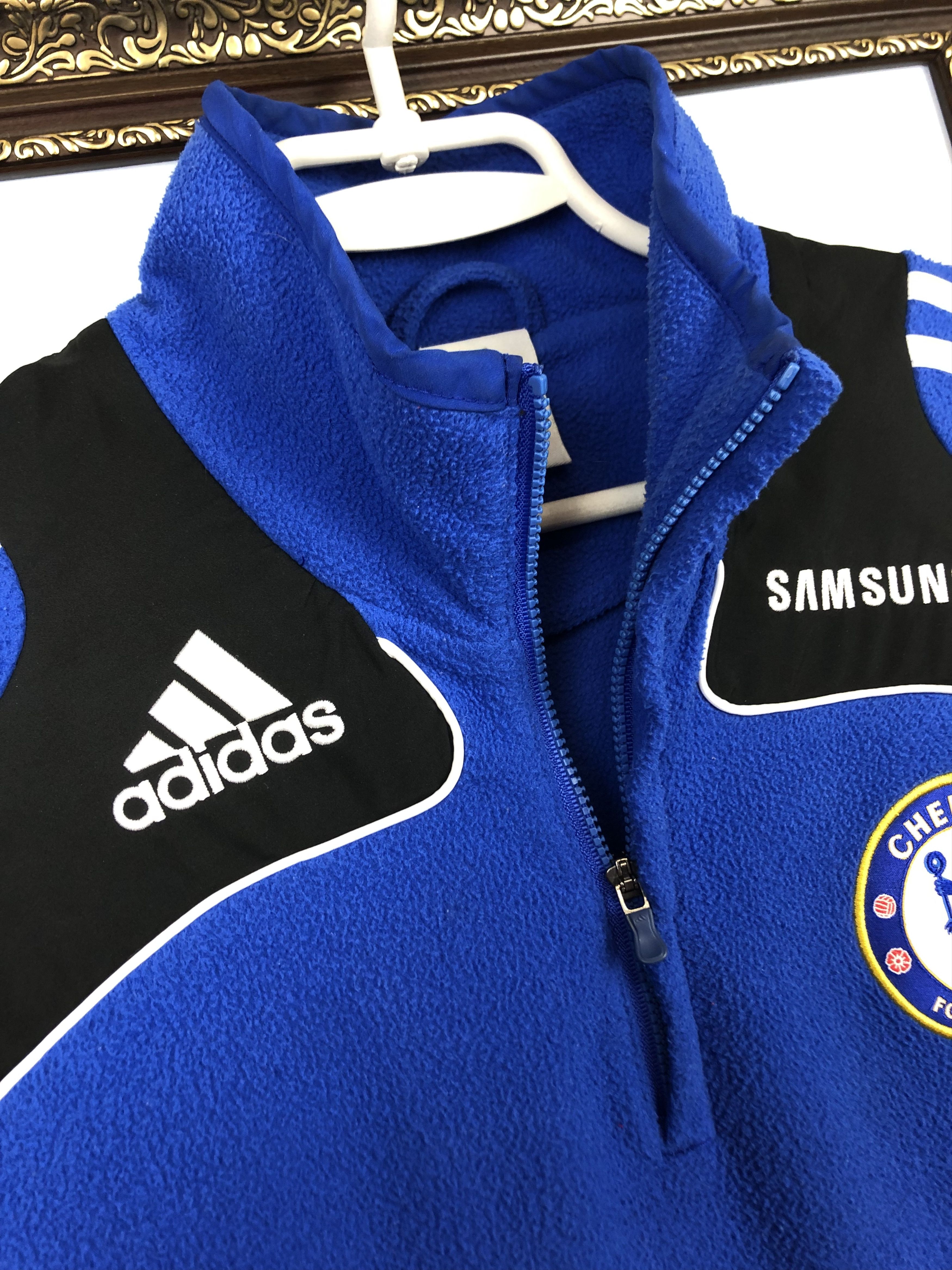 Adidas Vintage Chelsea Football Jacket Fleece Track Sweatshirt Size US M / EU 48-50 / 2 - 3 Thumbnail