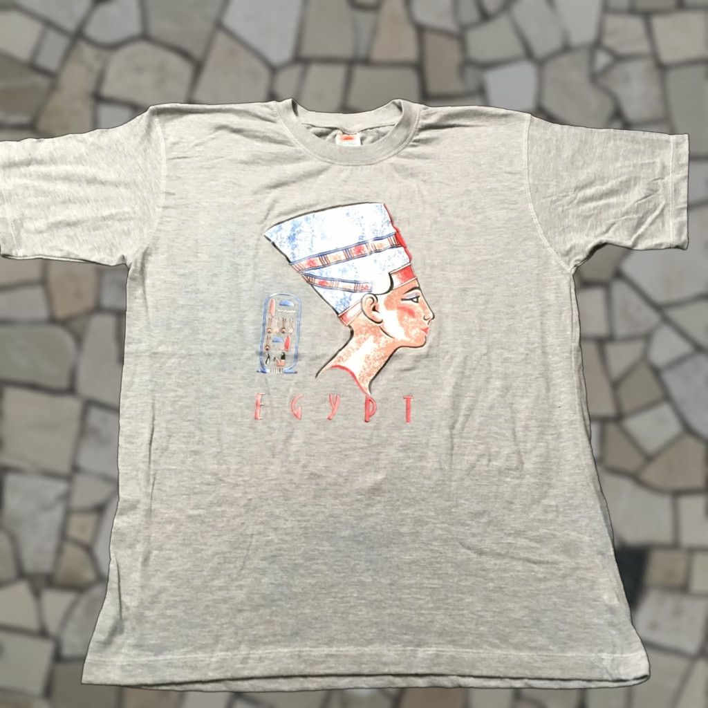Vintage grey egypt pharaoh egyptian queen cleopatra T Shirt Mens 2XL Size US XXL / EU 58 / 5 - 1 Thumbnail