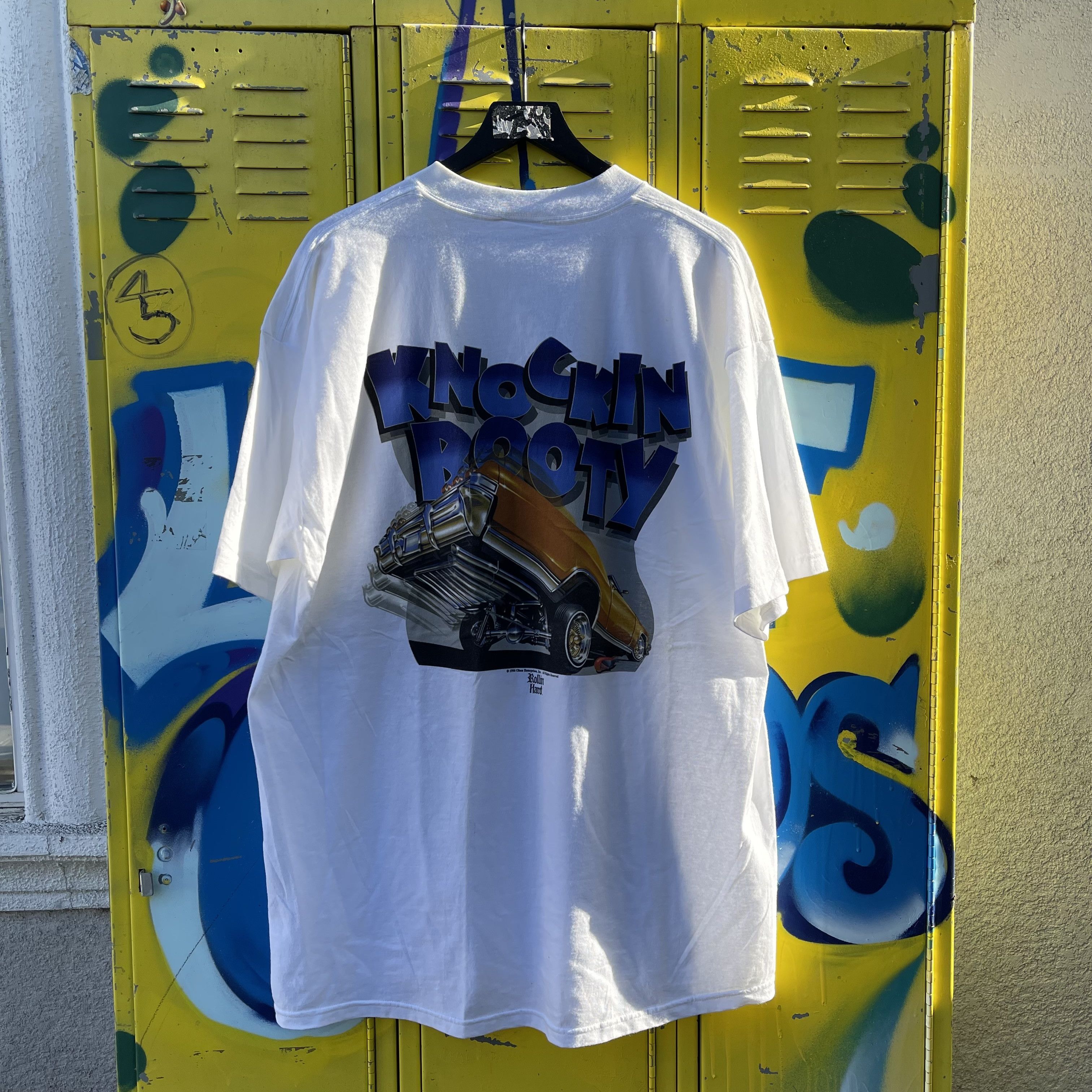 1996 Rollin Hard Low Rider Knockin Booty Chicano T-shirt
