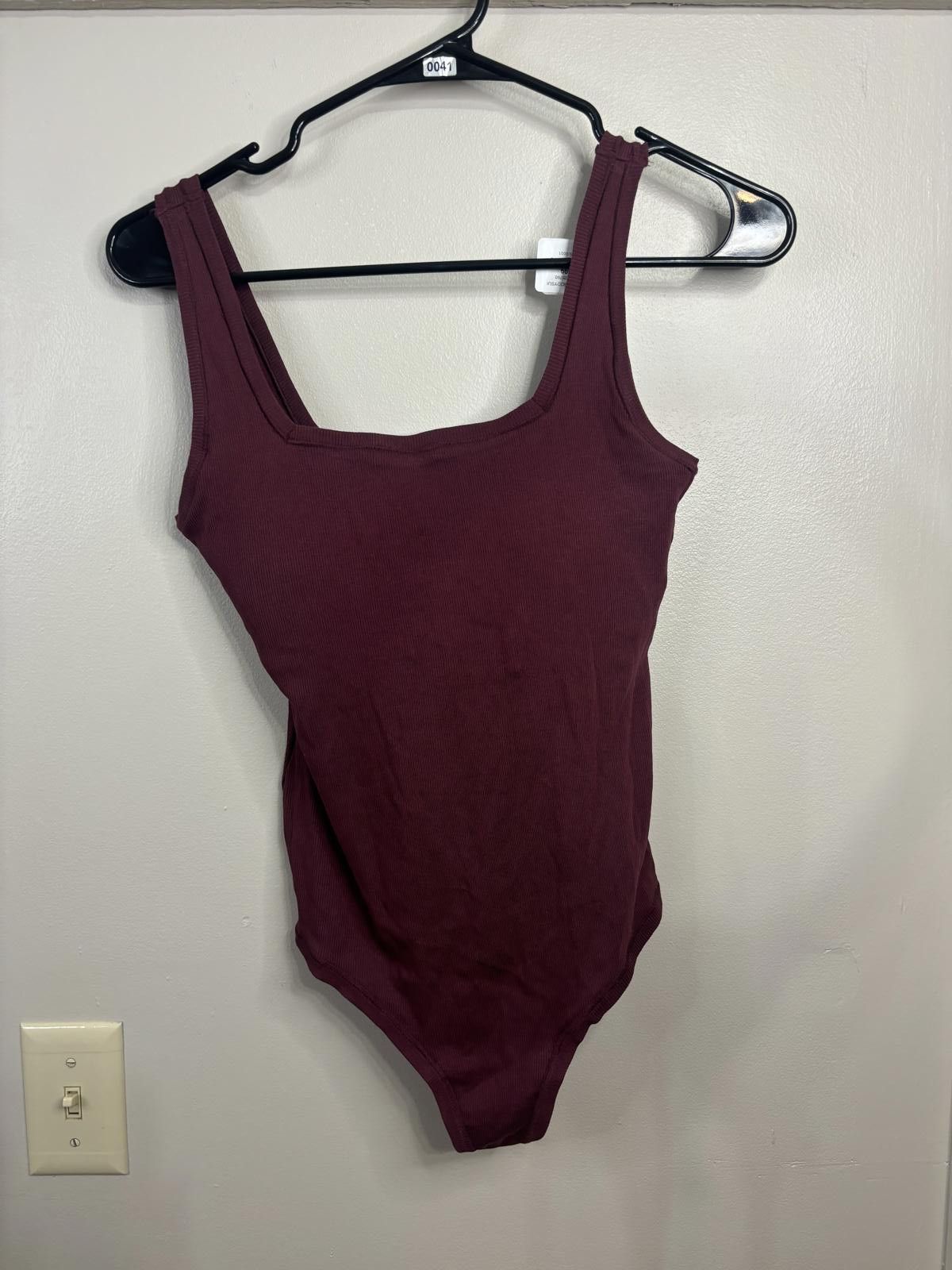 Gap NWOT Gap Body - Burgandy Bodysuit Medium Size ONE SIZE - 1 Thumbnail