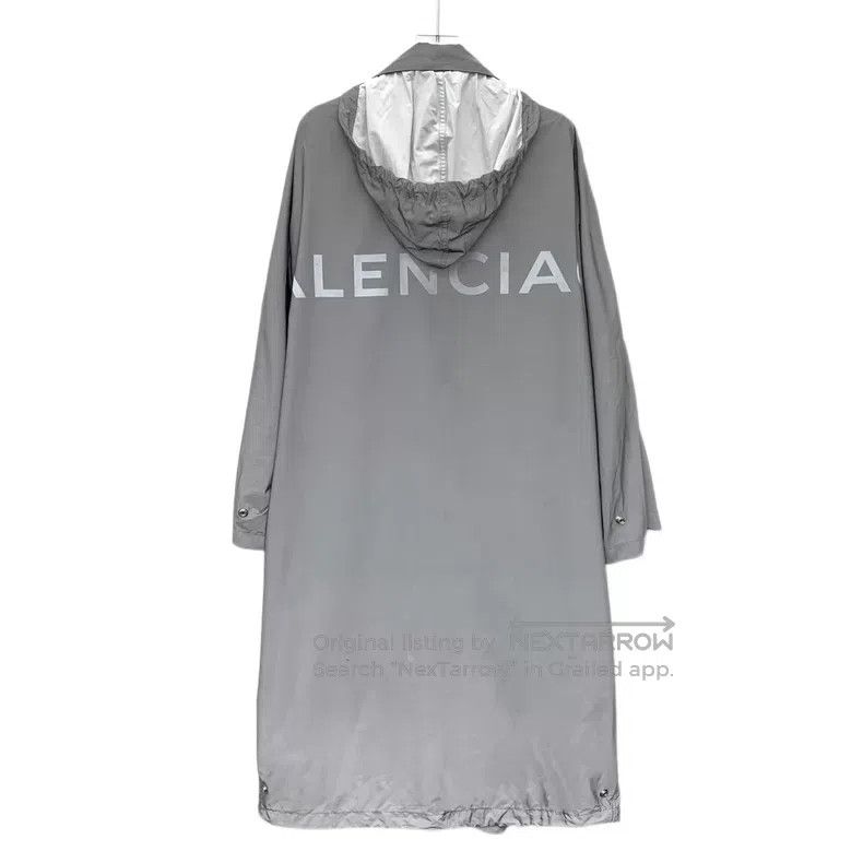 Balenciaga Balenciaga Grey Hooded Drawcord Collar Single Breasted Lon Size XXS / US 00 / IT 34 - 2 Thumbnail