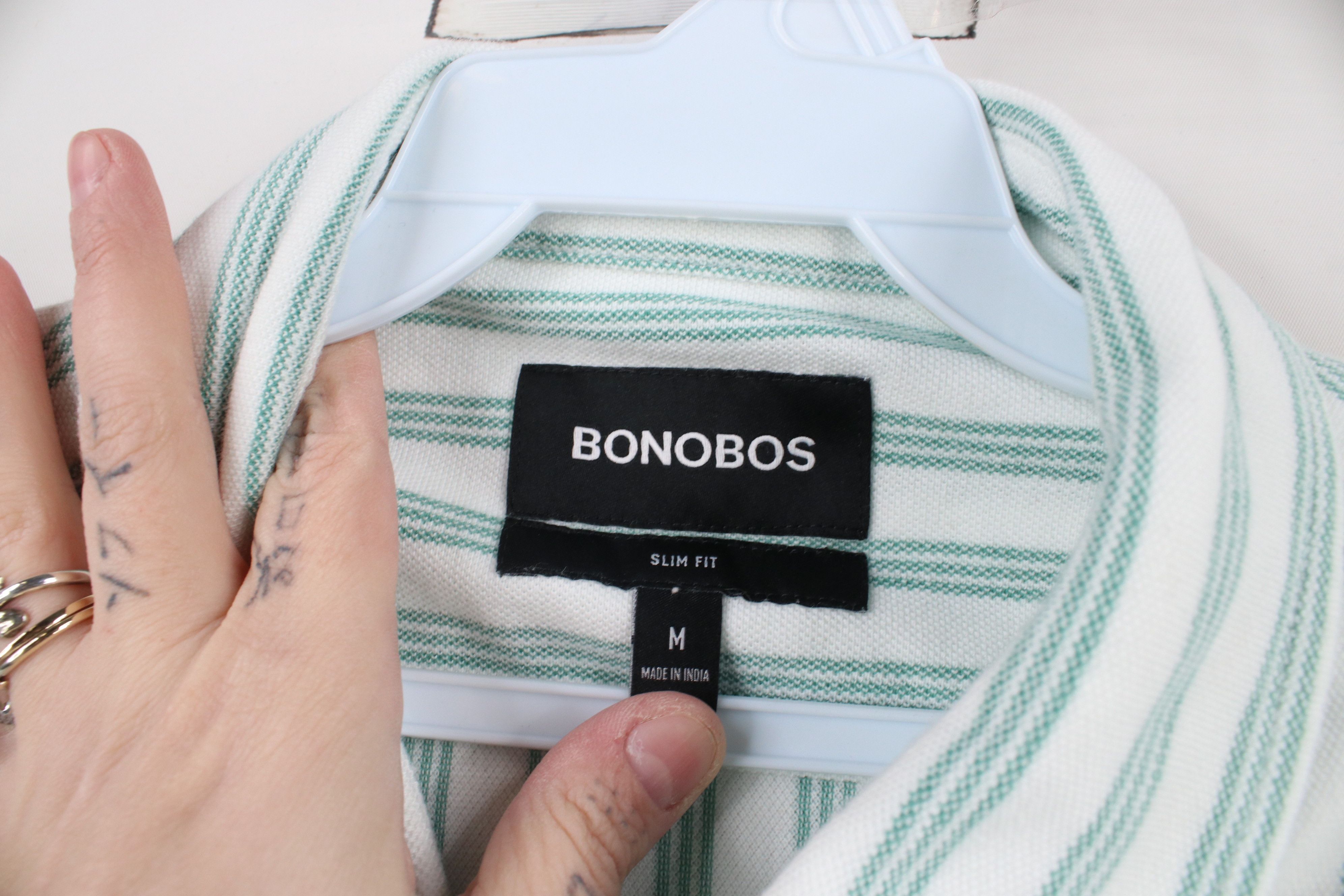 Bonobos × Vintage Bonobos Fit Striped Knit Collared Button Down Shirt Cotton Size US M / EU 48-50 / 2 - 8 Thumbnail