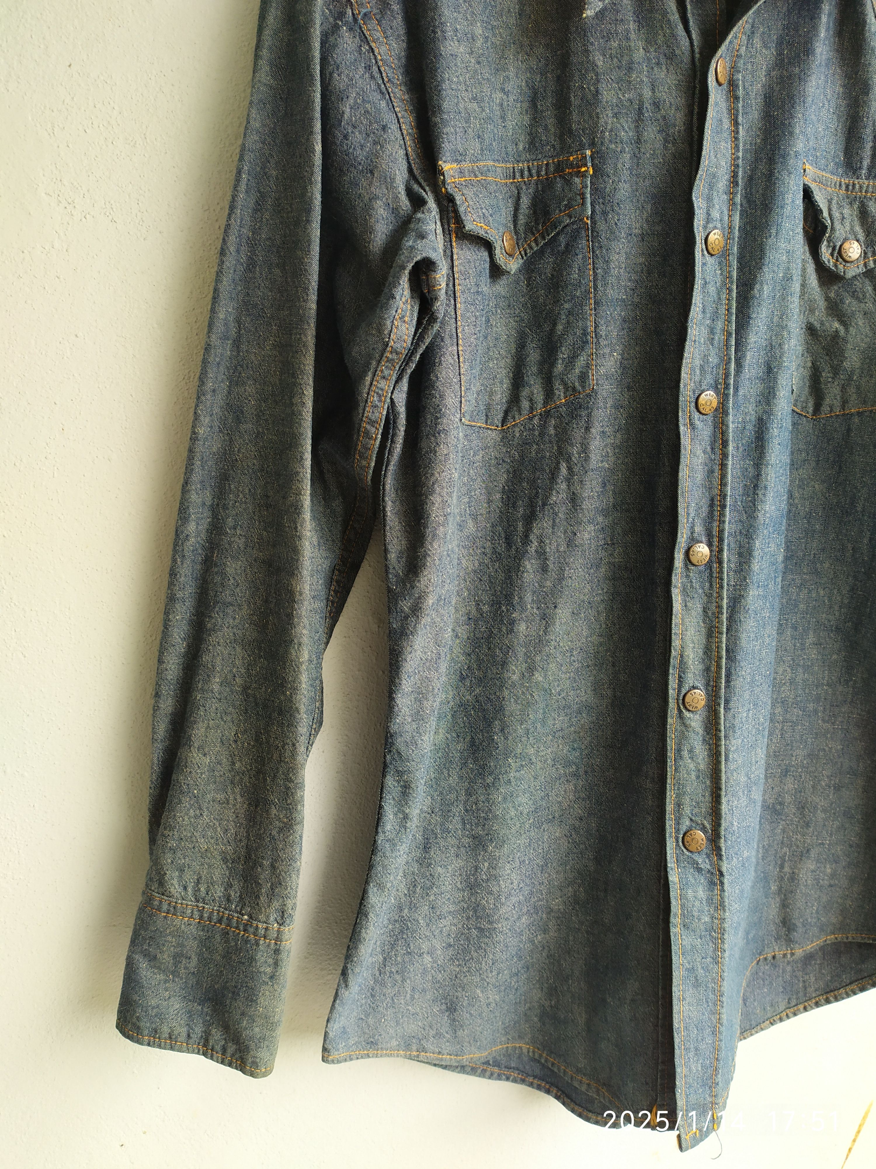 If Six Was Nine × Japanese Brand × Le Grande Bleu (L.G.B.) Vintage Japanese west cal Denim Lgb shirt Size US L / EU 52-54 / 3 - 3 Thumbnail