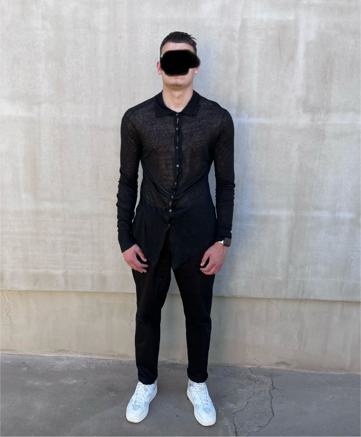 C.P. Company C.P. Company Sheer Longline Linen Shirt Black Size L Size US L / EU 52-54 / 3 - 3 Thumbnail