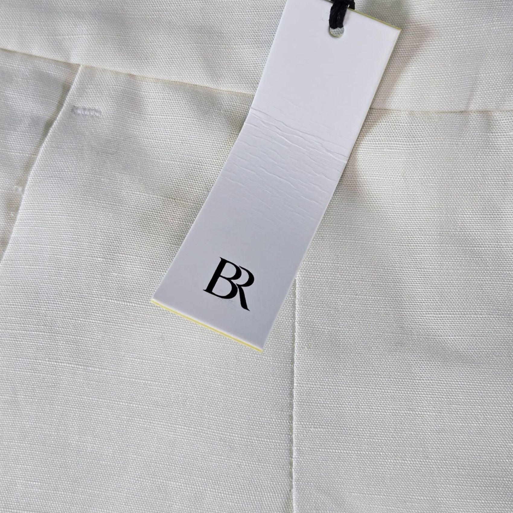 Banana Republic VINTAGE: No Banana Republic Pants Womens 6 Petite White Wide-Leg Twill Pleated Lined Size 28" / US 6 / IT 42 - 2 Thumbnail