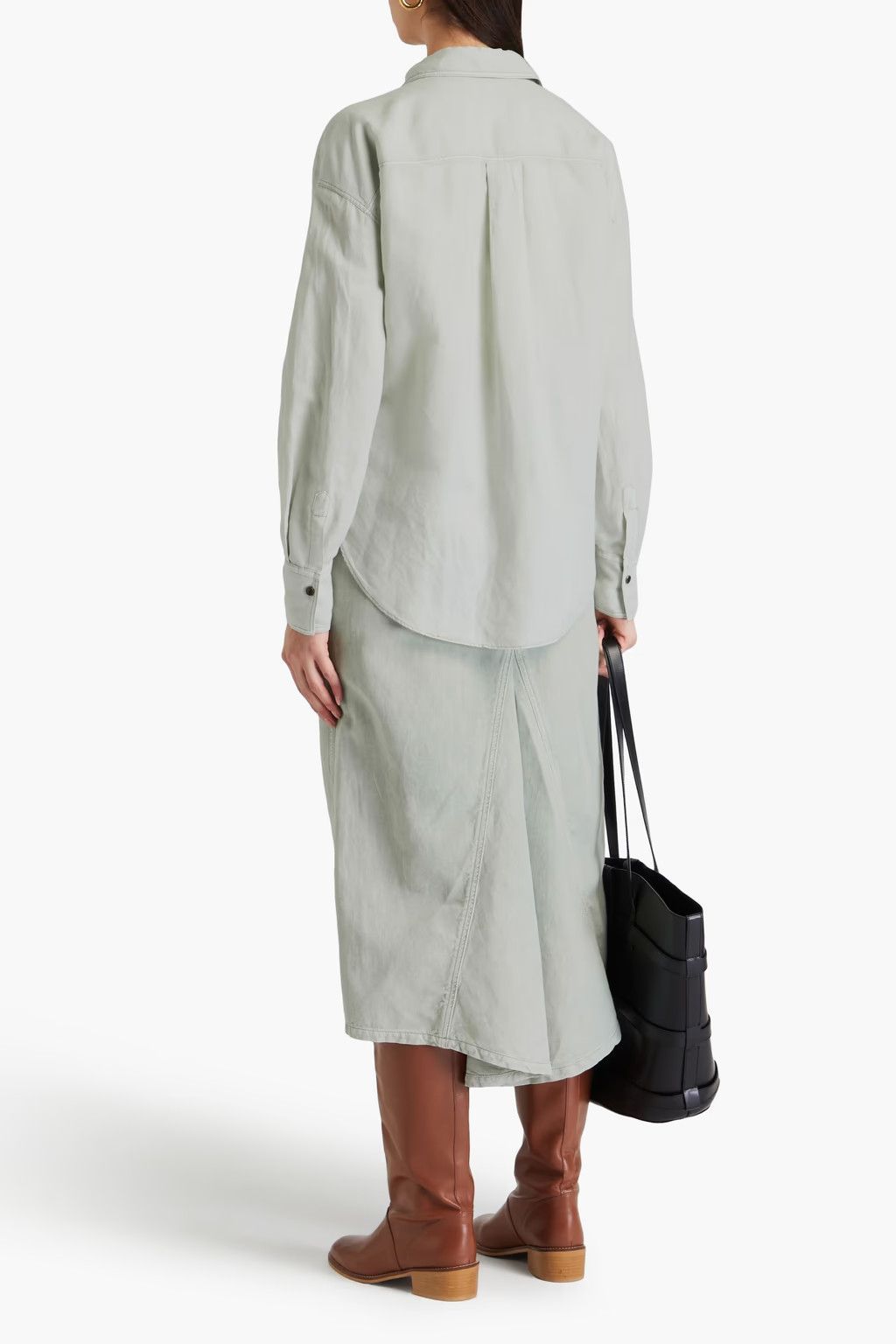 Brunello Cucinelli o1y0725 Shirt in Sage Green Size XXS / US 00 / IT 34 - 3 Thumbnail