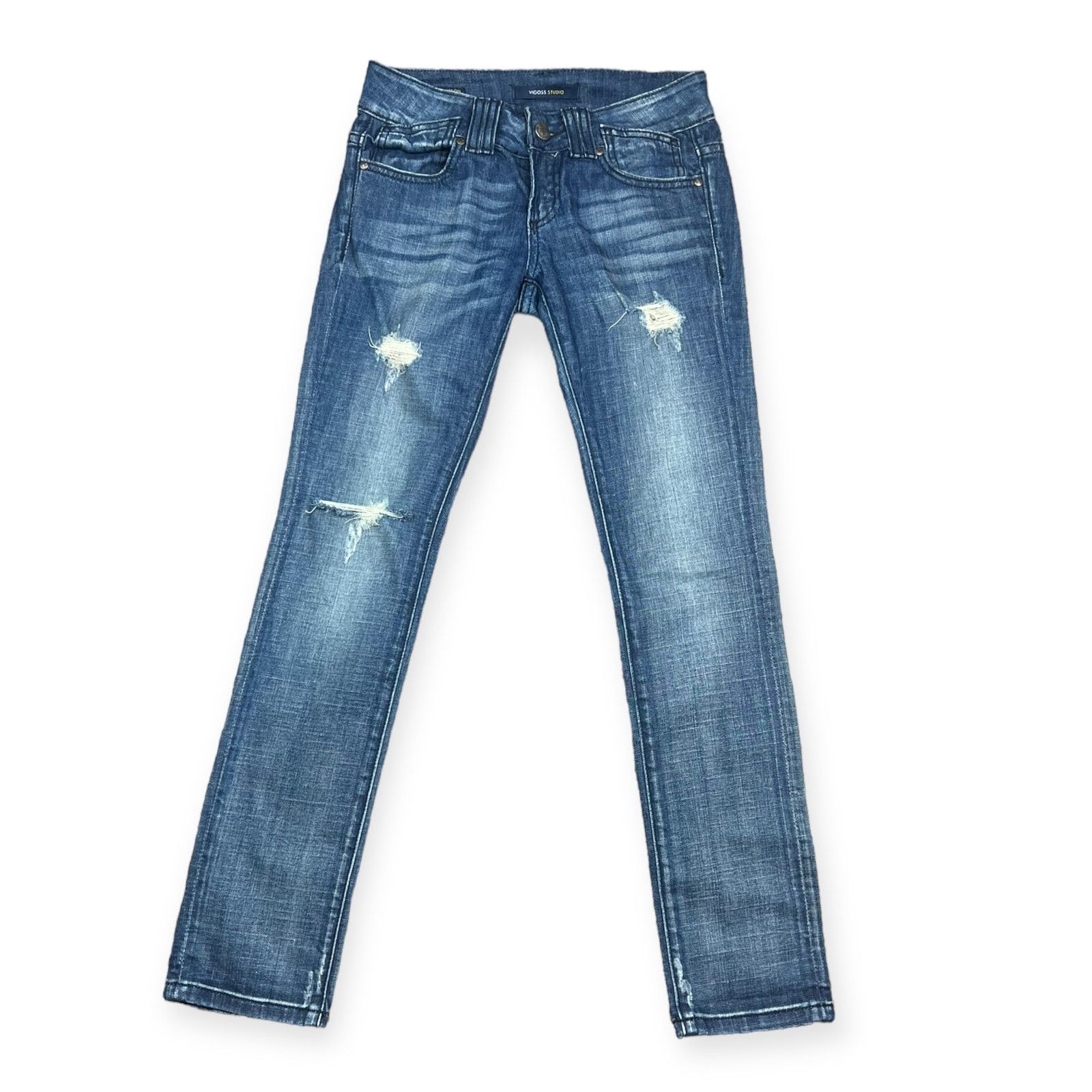 Nordstrom Vigoss Studio | The Thompson Rolled Skinny Distressed Jeans Size 26" / US 2 / IT 38 - 10 Thumbnail