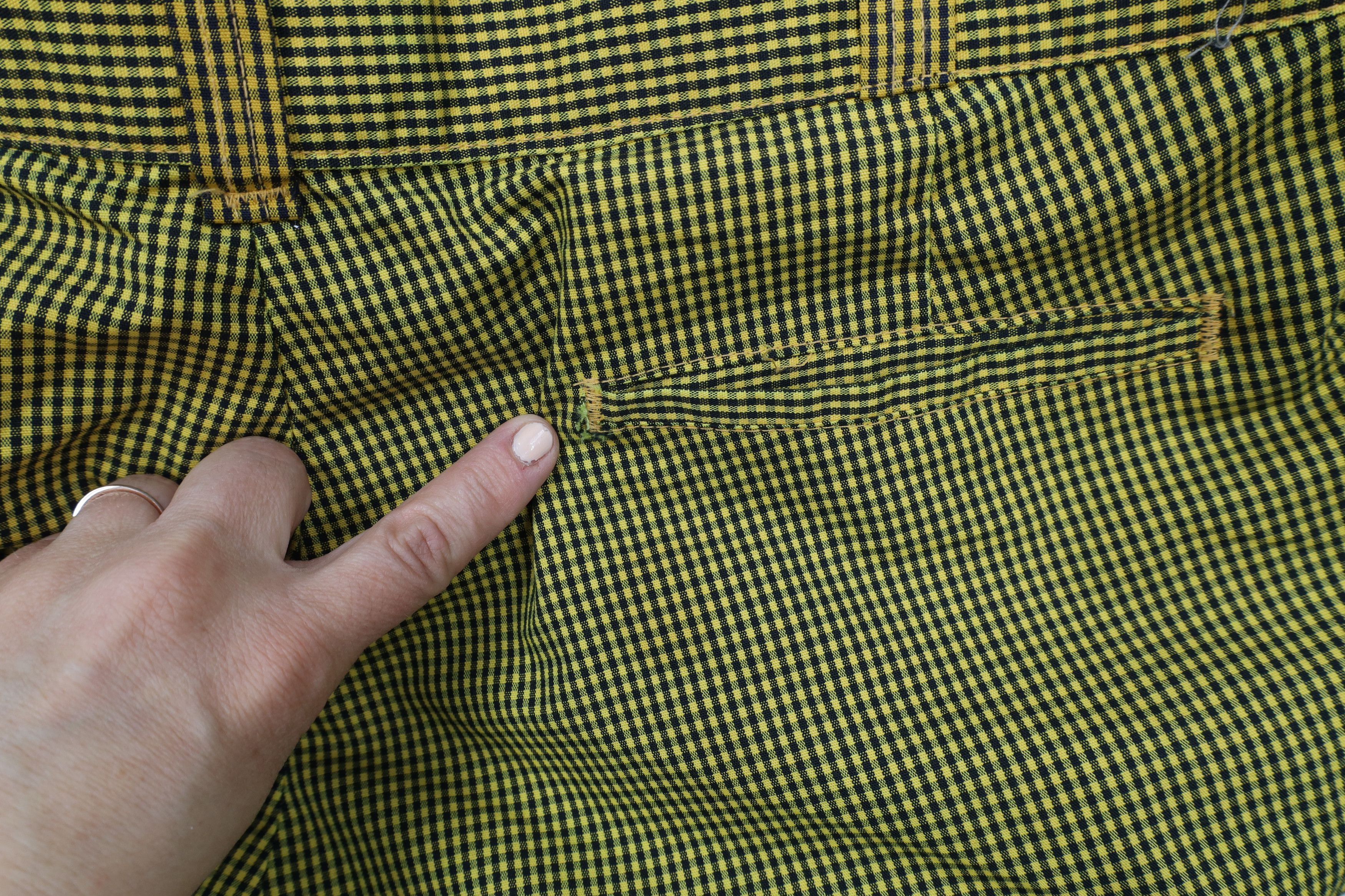 Vintage Vintage 70s Streetwear Plaid Wide Leg Workwear Pants USA Size US 42 / EU 58 - 14 Thumbnail