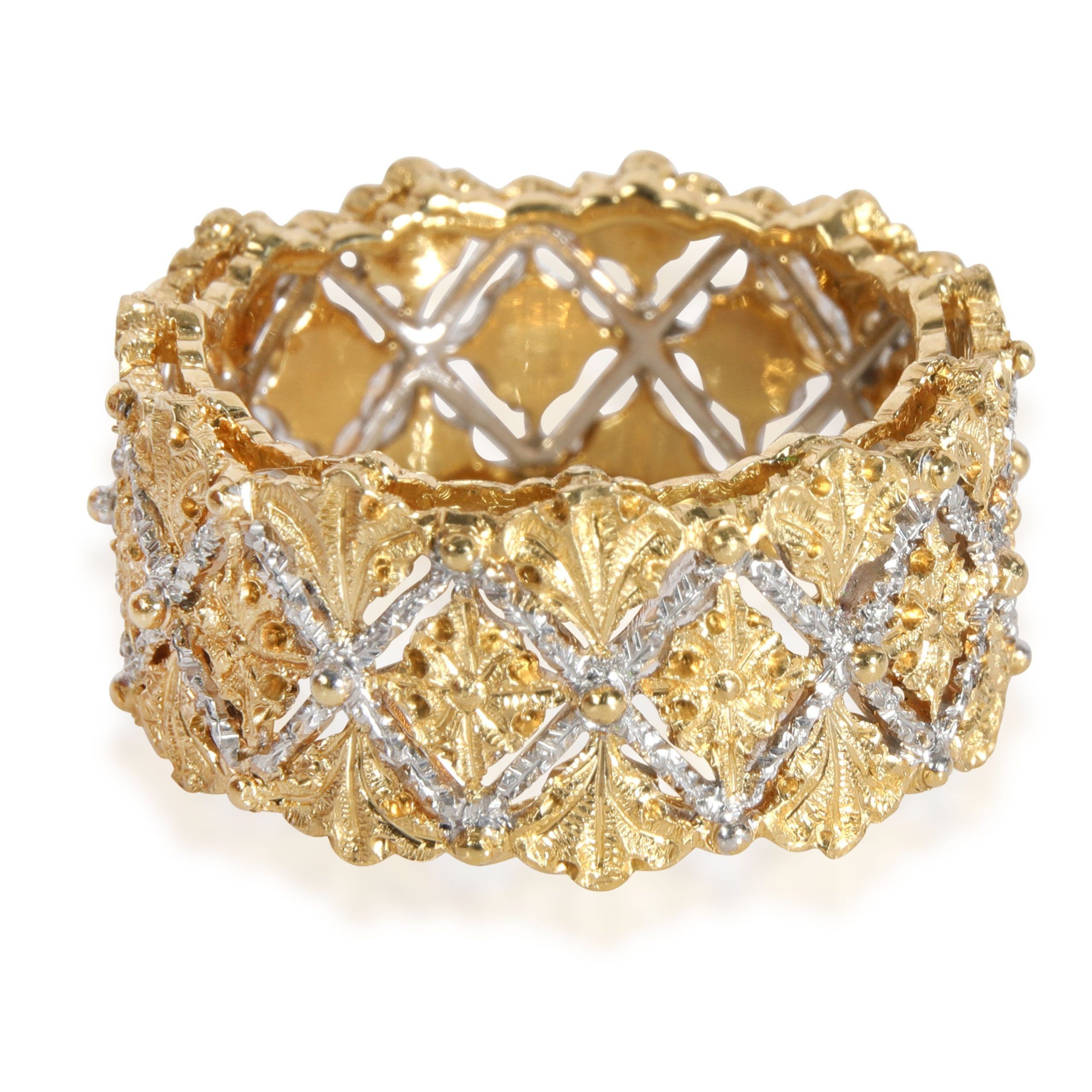 Tiffany & Co. Buccellati Leaf Design Band in 18K White Gold/Yellow Gold Size ONE SIZE - 1 Preview