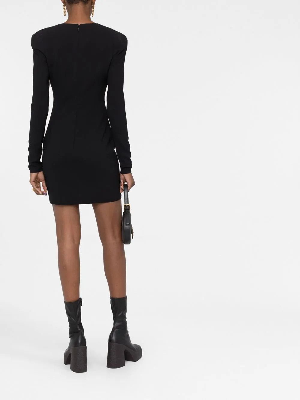 Versace o1y0226 Mini Dress in Black Size S / US 4 / IT 40 - 4 Thumbnail