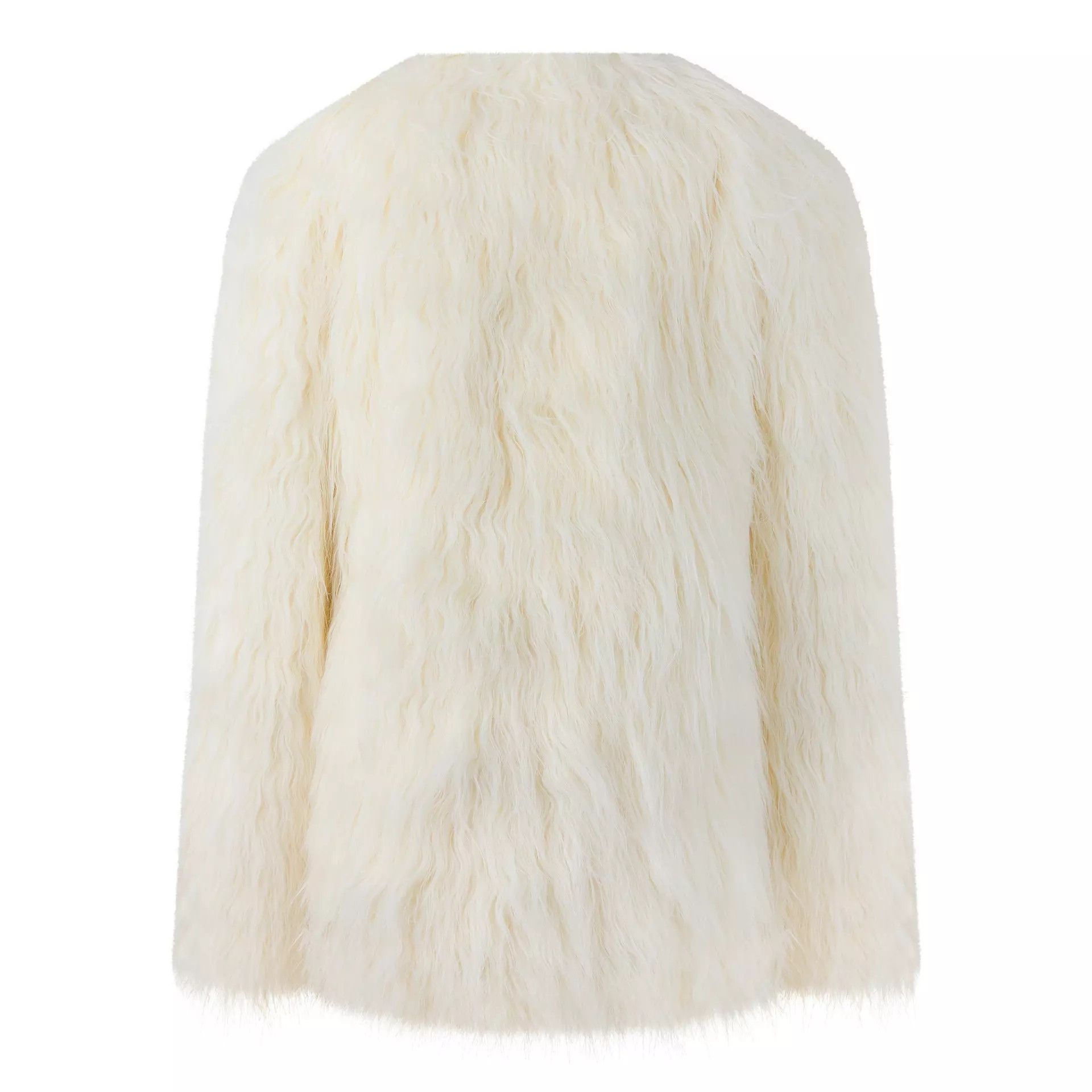 Saint Laurent Paris o1bcso1str1225 Manteau Faux Fur Arctique in White Size XS / US 0-2 / IT 36-38 - 2 Thumbnail