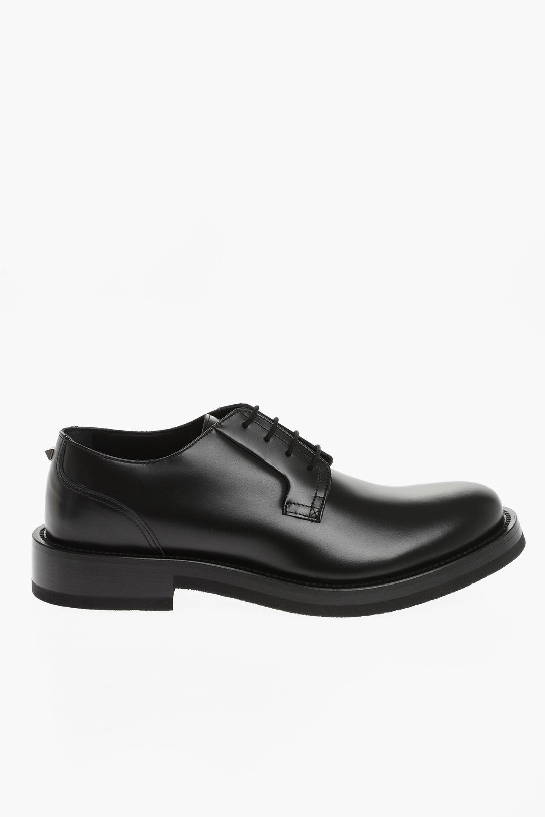 image of Valentino Og1Mm0524 Leather Derby Shoes In Black, Men's (Size 7)