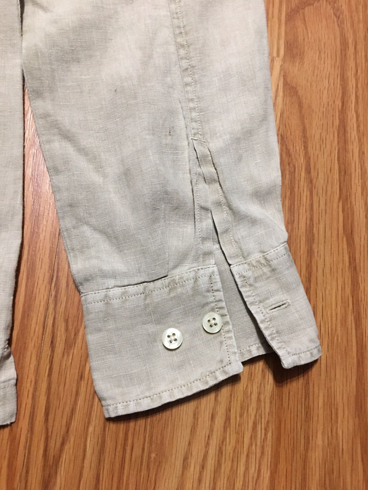 C.P. Company C.P. Company Linen Grey Button Up Mens Shirt Size US L / EU 52-54 / 3 - 8 Thumbnail