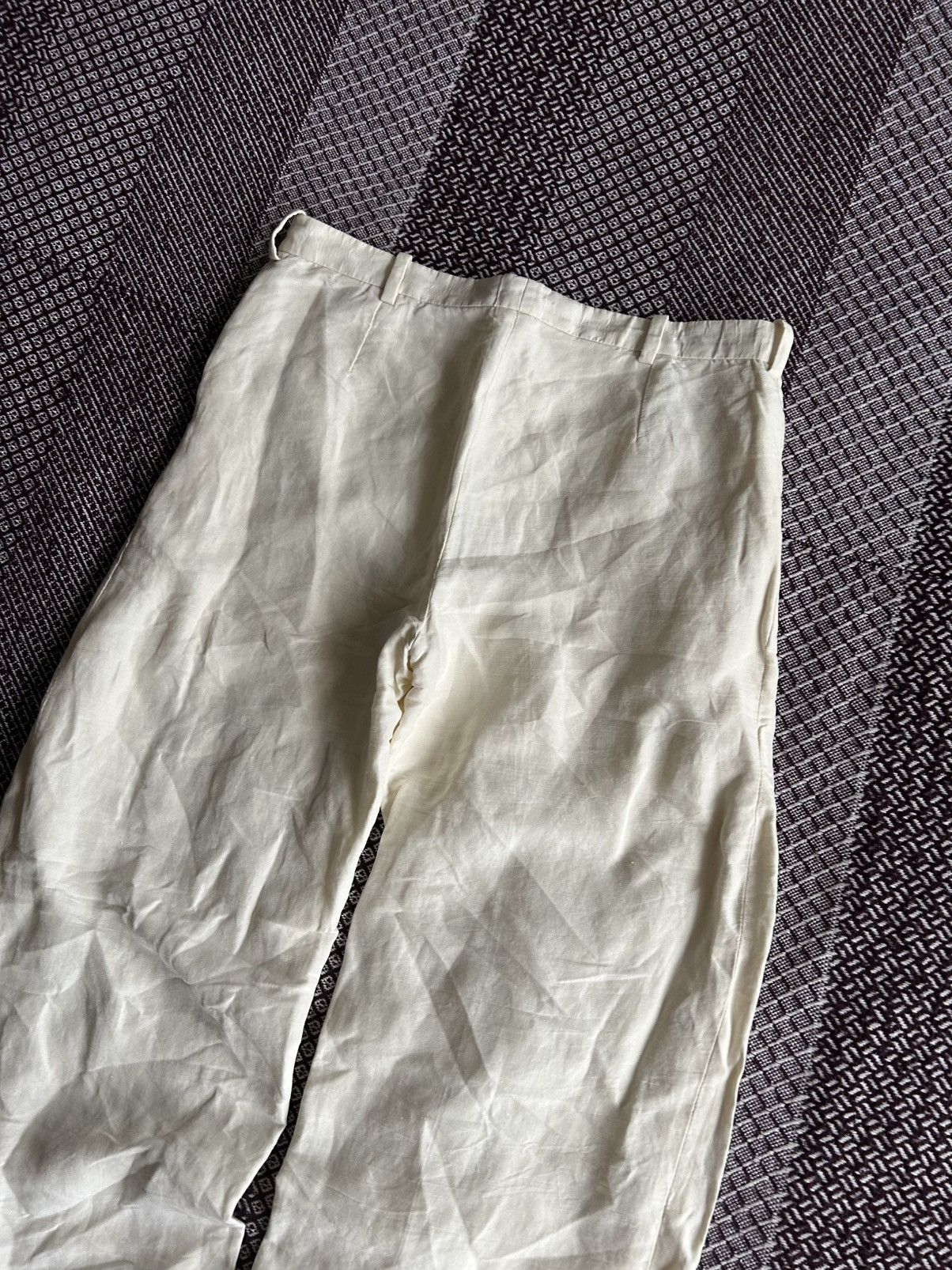 Armani Collezioni Vintage Armani Collezioni Linen Pants Solid Style Size 40 Size 27" / US 4 / IT 40 - 13 Thumbnail