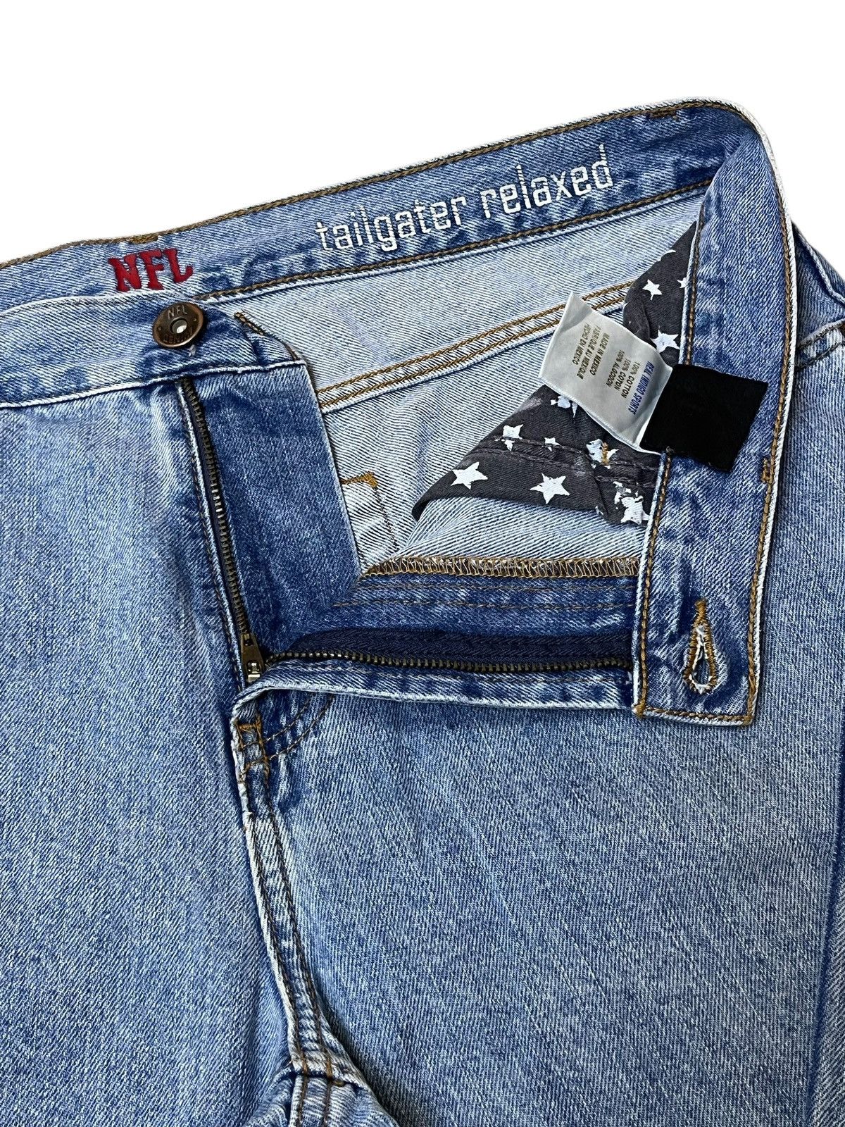 NFL GRAIL🔥NFL NEW YORK GIANTS TEAM TAILGATER RELAXED JEANS Size US 35 - 11 Thumbnail