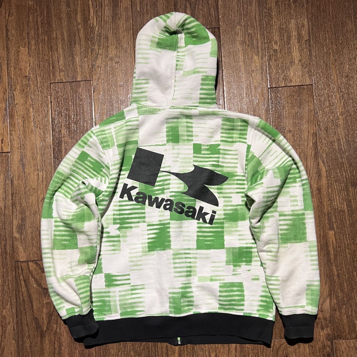 Vintage y2k kawasaki zip-up hoodie Size US L / EU 52-54 / 3 - 4 Thumbnail