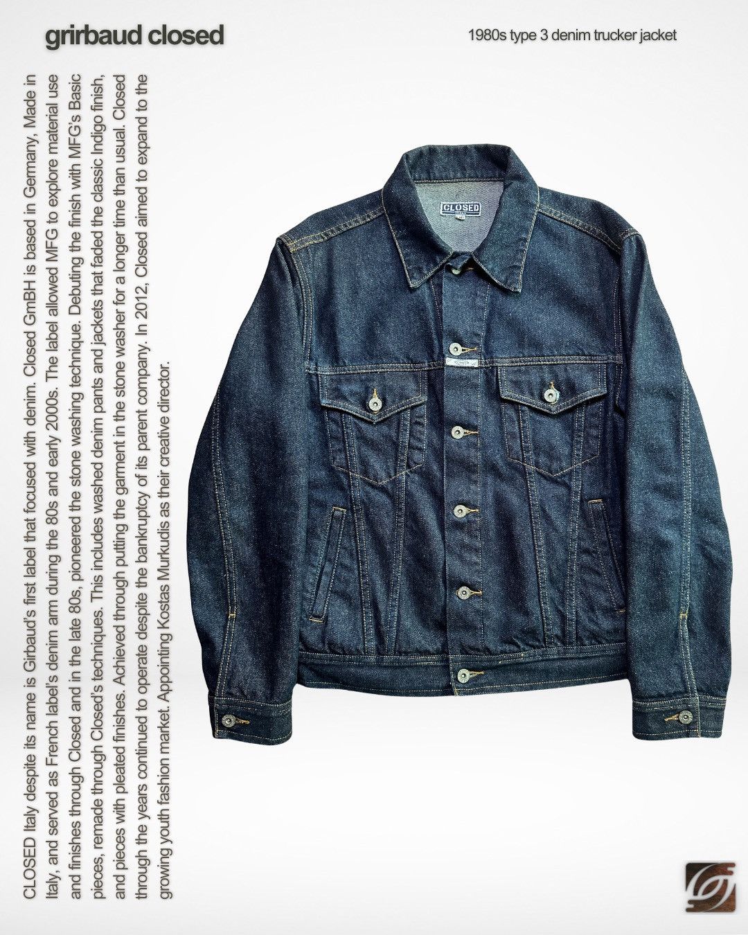CLOSED × Marithe + Francois Girbaud 1980s Type 3 Denim Trucker Jacket Size US M / EU 48-50 / 2 - 2 Thumbnail