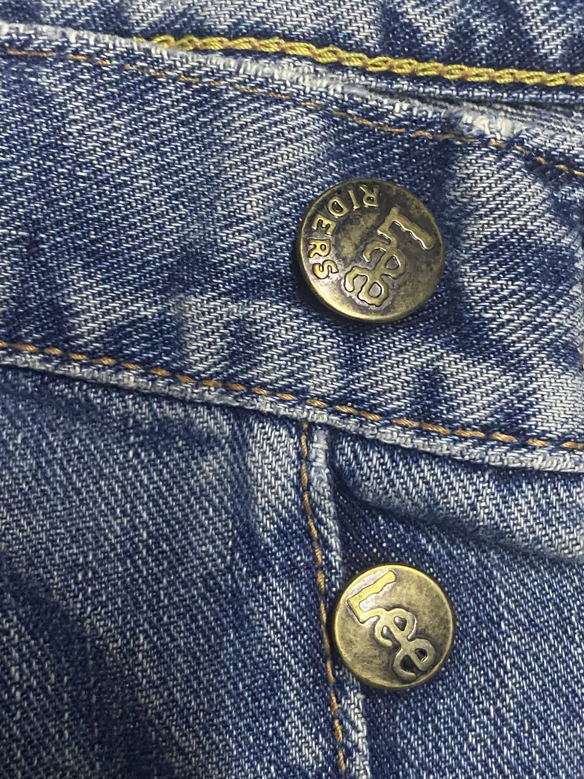 Vintage Vintage Lee Riders Half Selvedge Grunge Repair Baggy Jeans Size US 30 / EU 46 - 10 Thumbnail