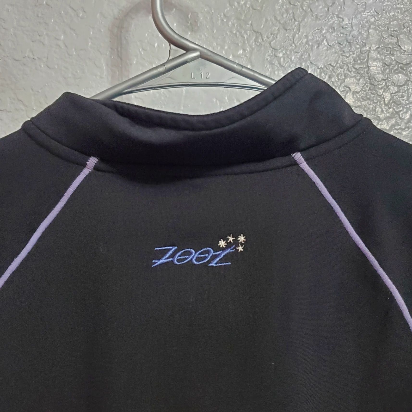 Vintage Zoot 1/2 Zip Pullover Women XL Black Pockets Performance Running Cycling Pullover Long Sleeve Mock Neck Activewear Outdoor Sports Women's XL Black Size XL / US 12-14 / IT 48-50 - 7 Thumbnail
