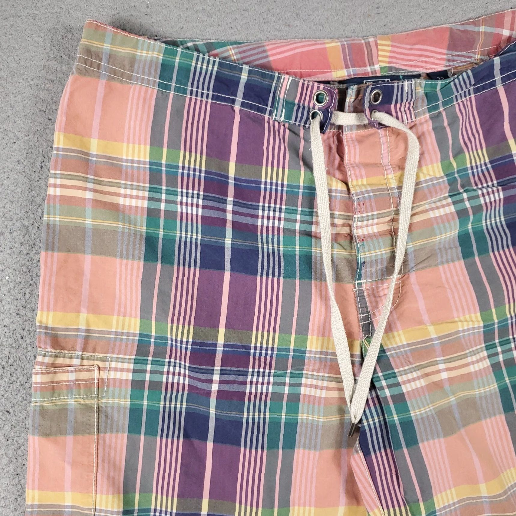Polo Ralph Lauren VINTAGE Polo Ralph Lauren Shorts Mens 32 Pink Plaid Bottom Trunks Beach Aloha American Classic Hawaiian 90s Mens Size US 32 / EU 48 - 2 Thumbnail