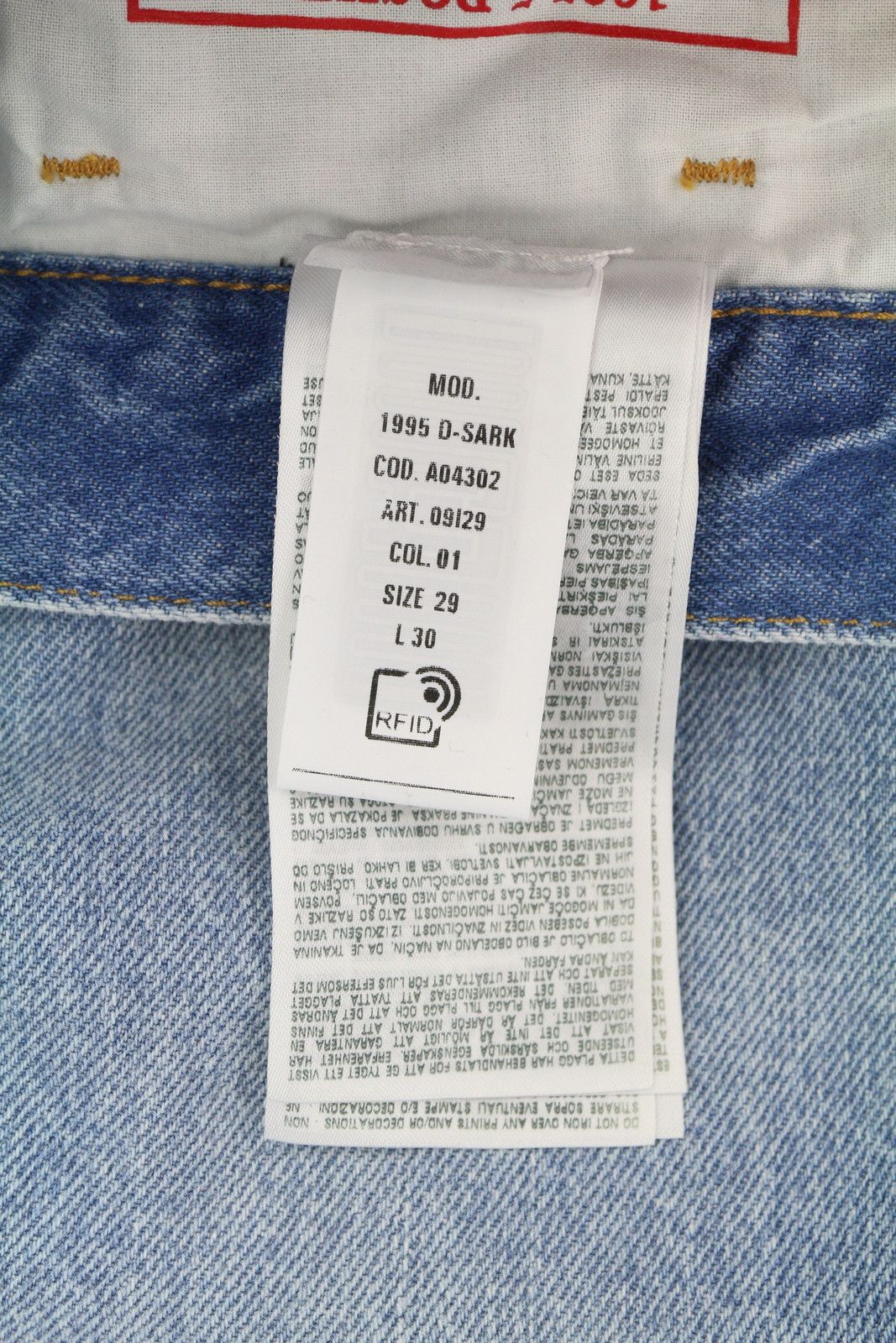 Diesel 1995 D-SARK 09I29 W29/L30 Blue Slim Straight 85401 Size US 29 - 13 Thumbnail