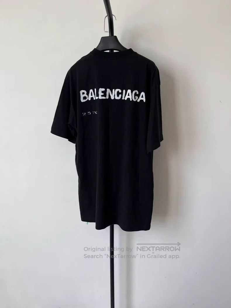 Balenciaga Balenciaga Logo Printed Plain Knit Short Sleeve Off Should Size XXS / US 00 / IT 34 - 2 Thumbnail