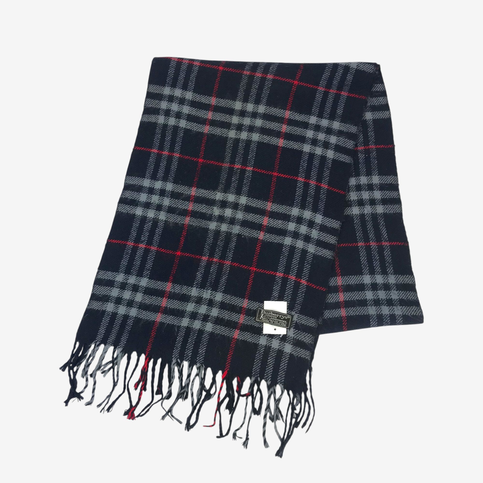 Burberry Vintage Burberry Scarf Muffler Wool Cashmere Scarves Size ONE SIZE - 3 Thumbnail