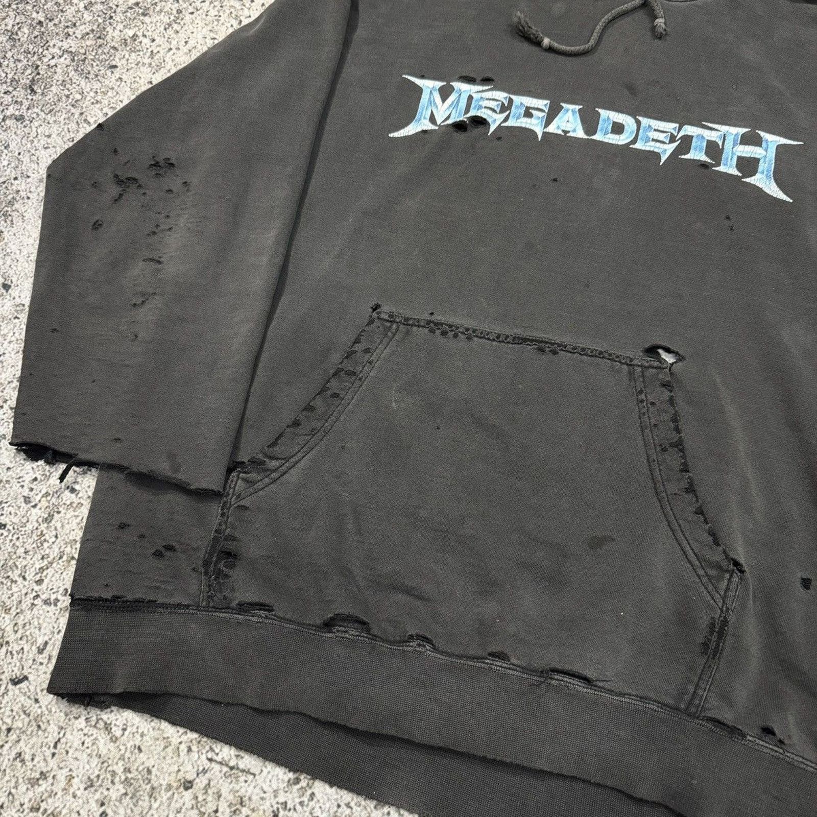 Vintage Megadeth Faded Thrashed Distressed Metal Hoodie ERD Grunge Size US L / EU 52-54 / 3 - 8 Thumbnail